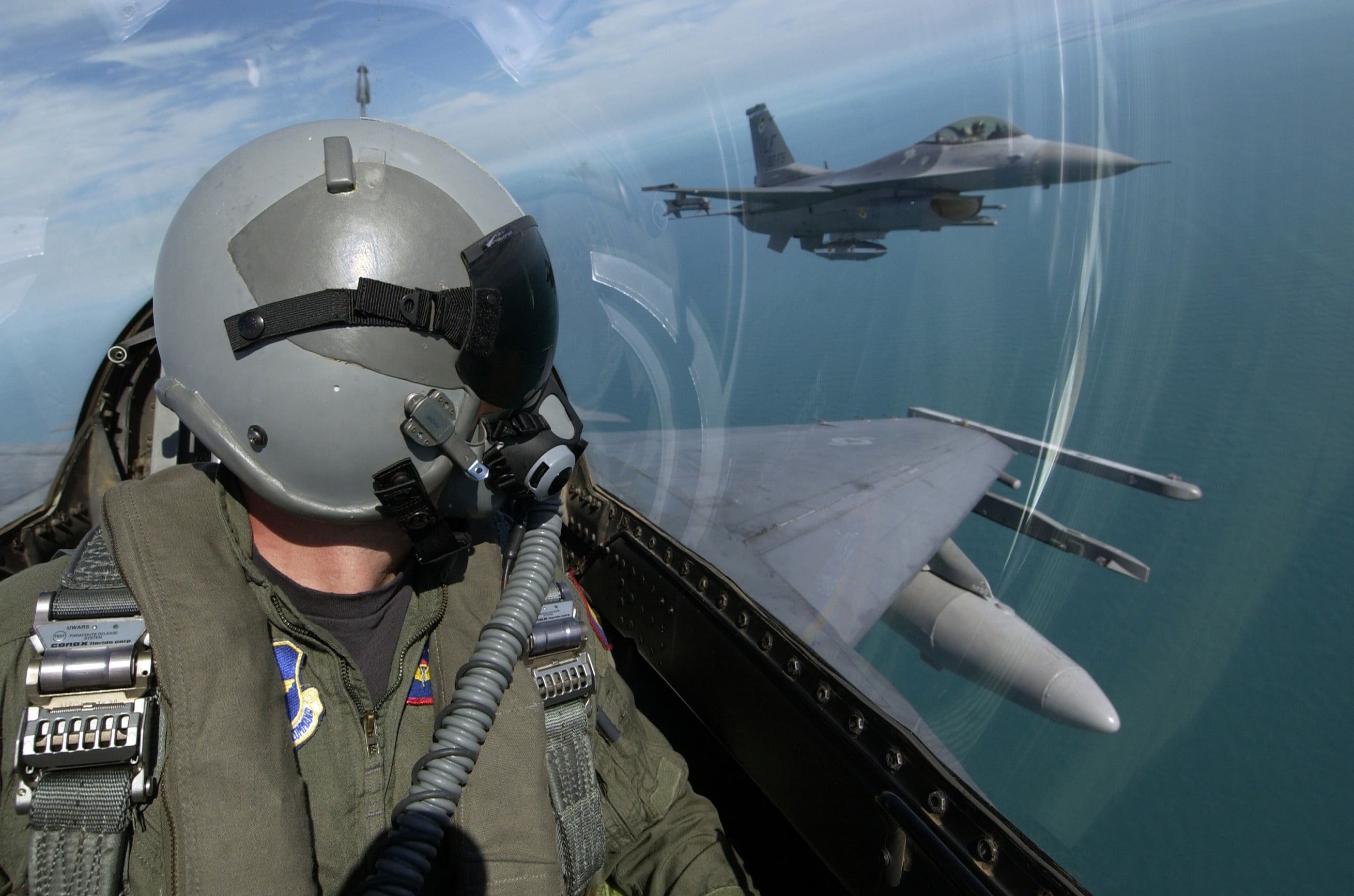 headshot, jet fighter, military aircraft, adult, mode of transportation, government, transportation, air force, cockpit, pilot, fighter plane, army, military, HD Wallpaper