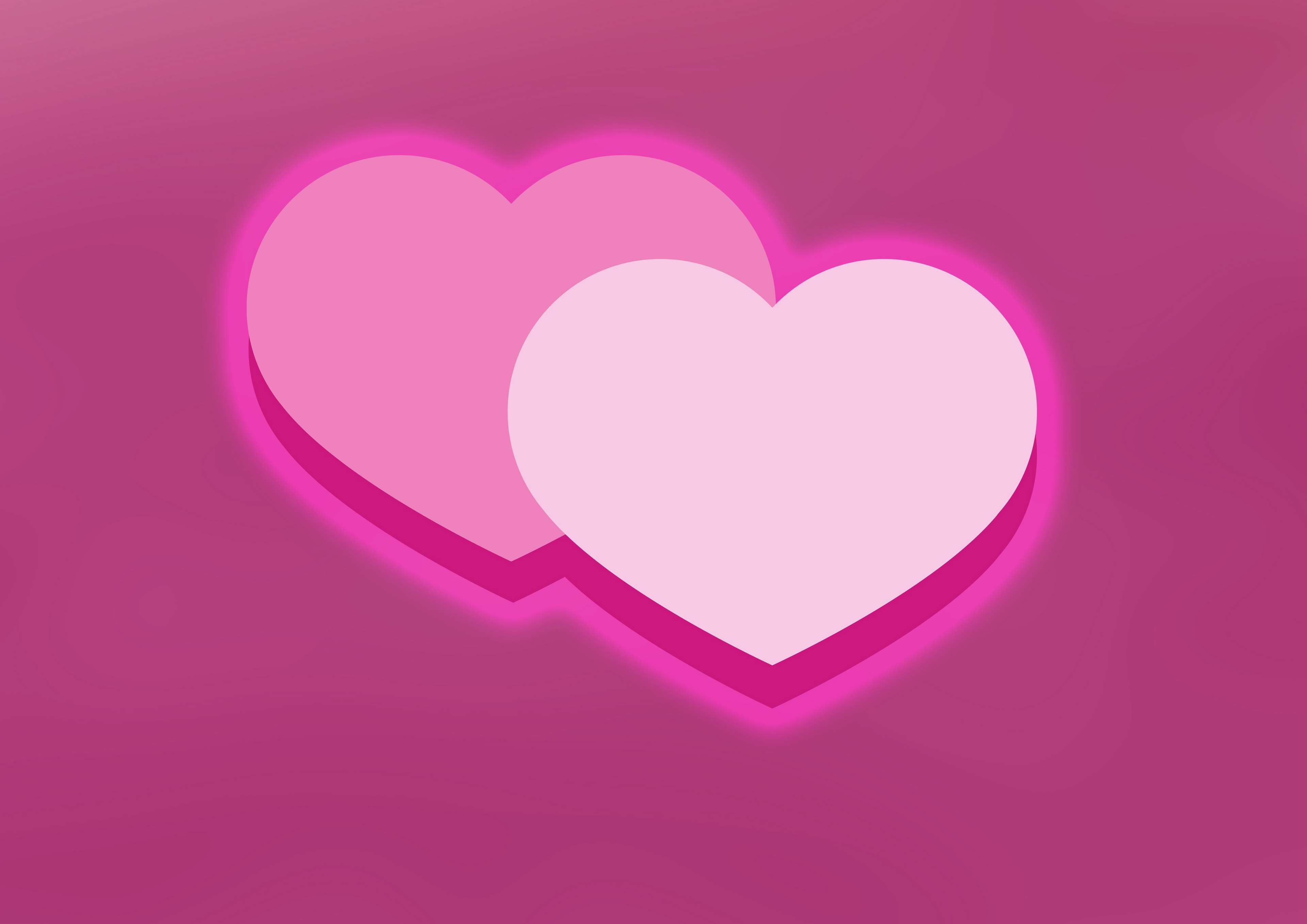 indoors, shape, valentines day - holiday, creativity, pink, valentines day, loyalty, message, luck, text box, celebration, dating, purple, positive emotion, HD Wallpaper