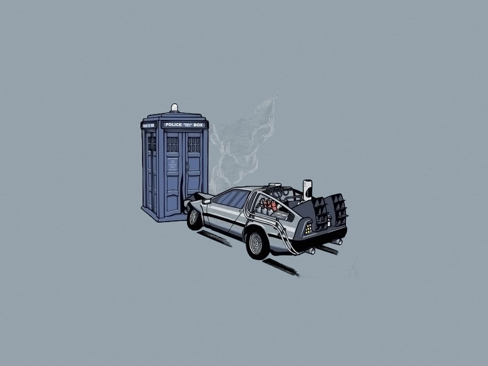 who, sci-fi, background, tardis, dmc, 720P, futuristic, travel, back, bbc, crossovers, doctor, delorean, simple, future, drama, time, series, comedy, adventure, HD Wallpaper