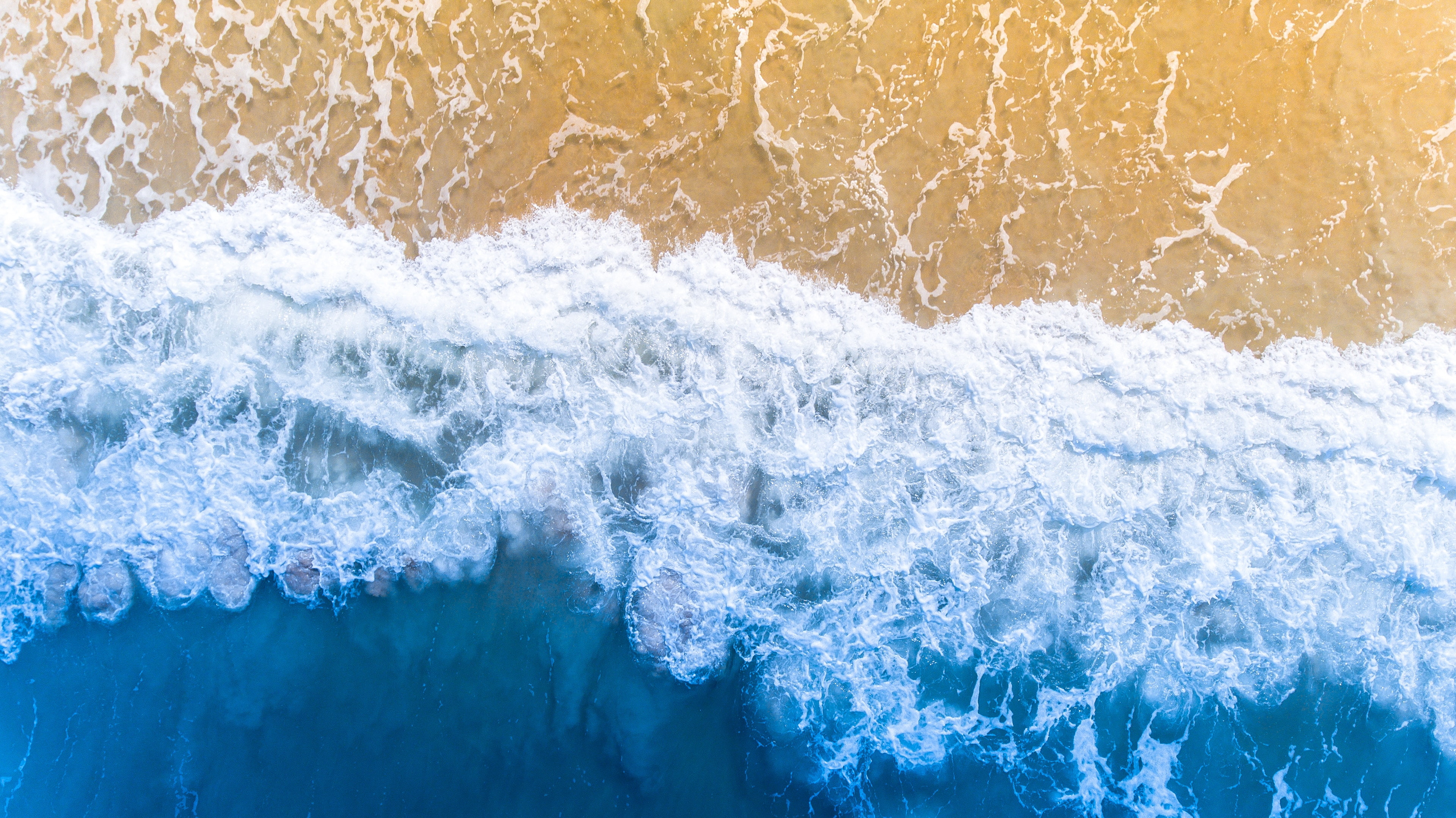 HD, Florida, Beach, Aerial view, Palm Coast, 4K, Waves, 4K, HD Wallpaper