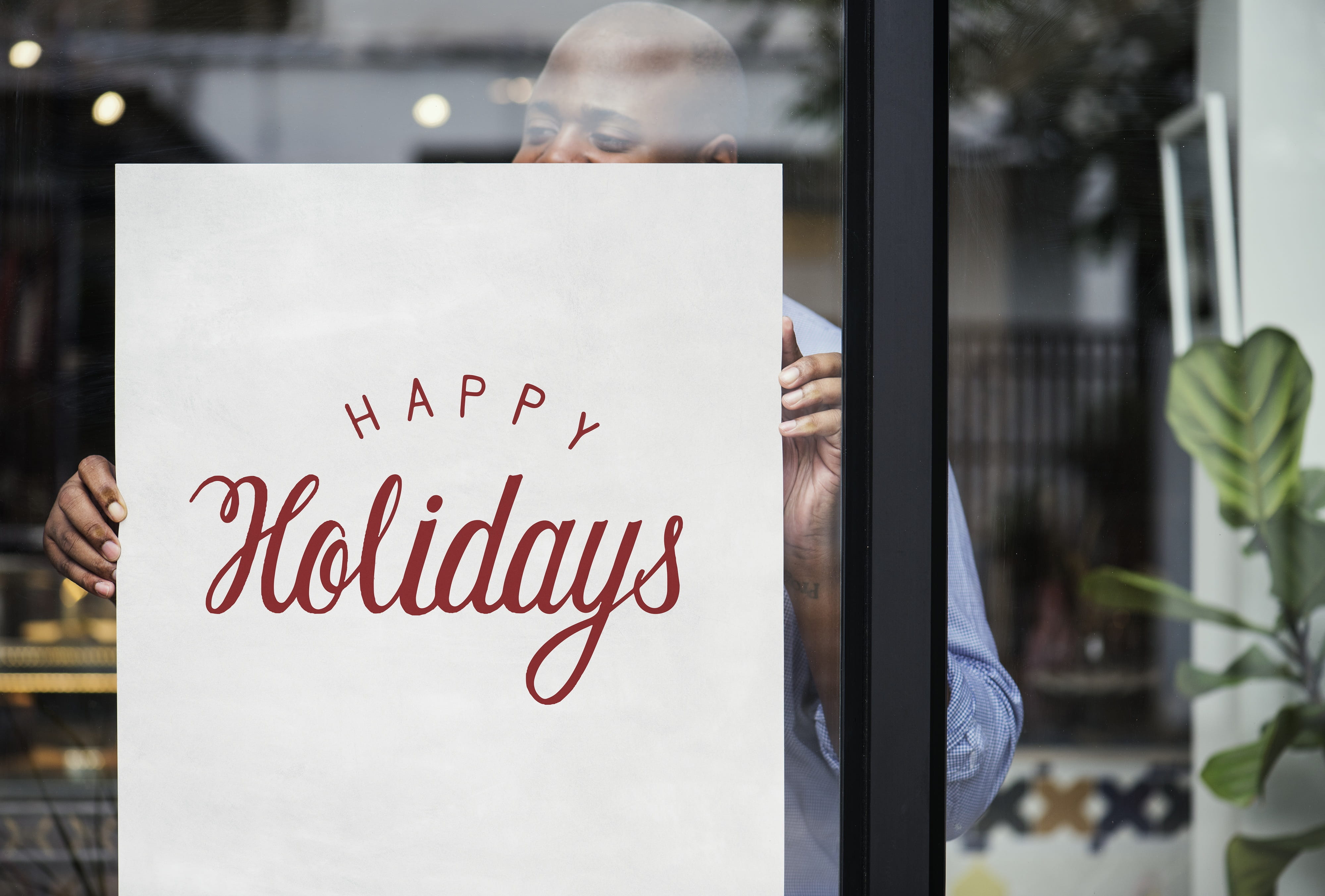 store, 4K, holding, announcement, text, decoration, day, sign, solo, new business, window, business, message, glass - material, showing, indoors, focus on foreground, HD Wallpaper
