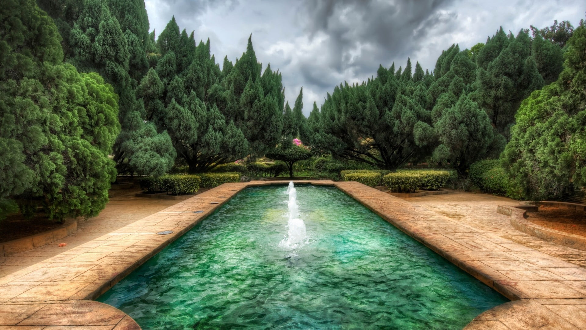 beauty in nature, green color, sky, no people, day, cloud - sky, flowing water, travel destinations, 1080P, tree, tranquility, scenics - nature, nature, HD Wallpaper