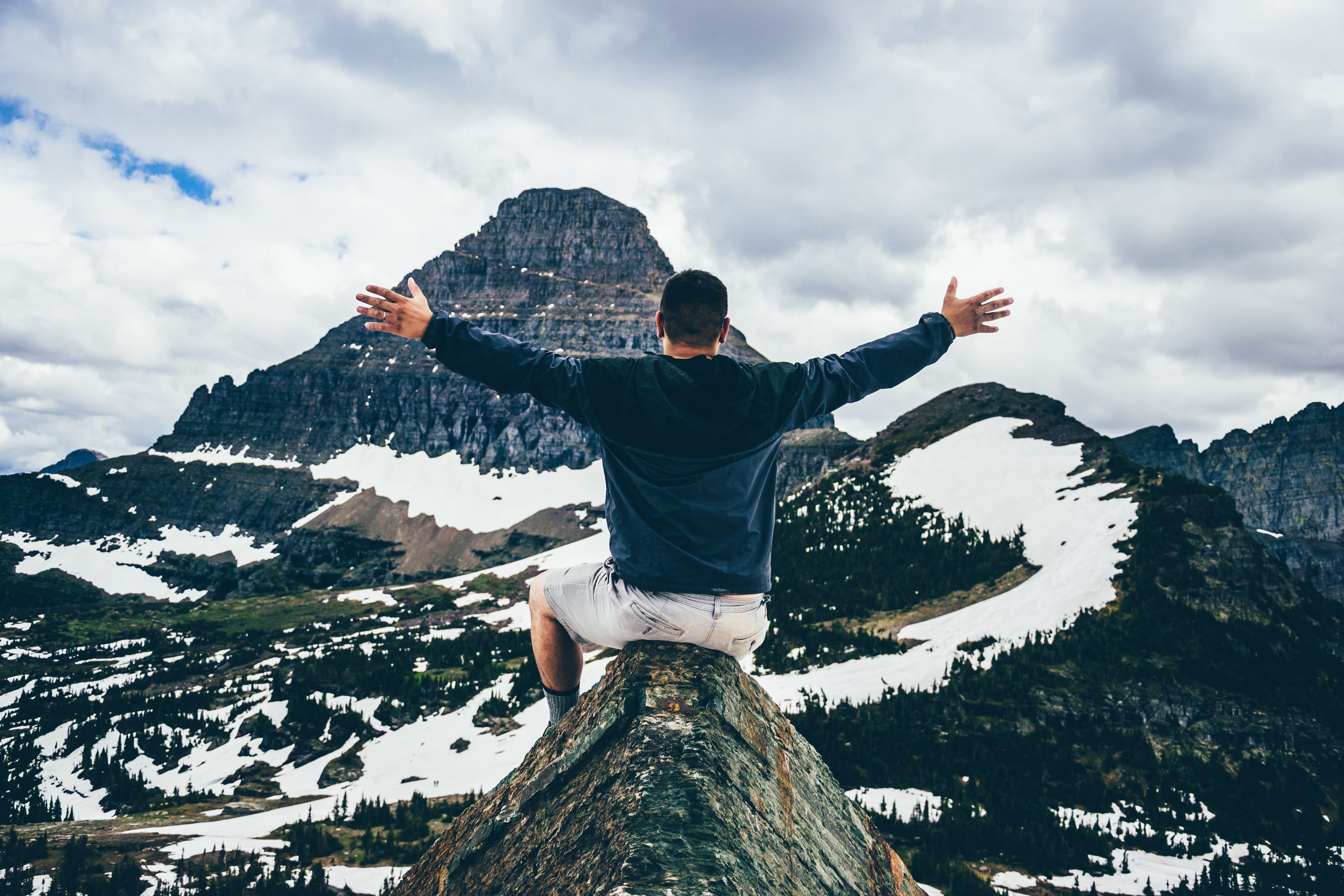 men, rear view, young Adult, trip, on Top Of, scenics - nature, outdoors, adult, human body part, top, people, adults only, arms Outstretched, lifestyles, HD Wallpaper