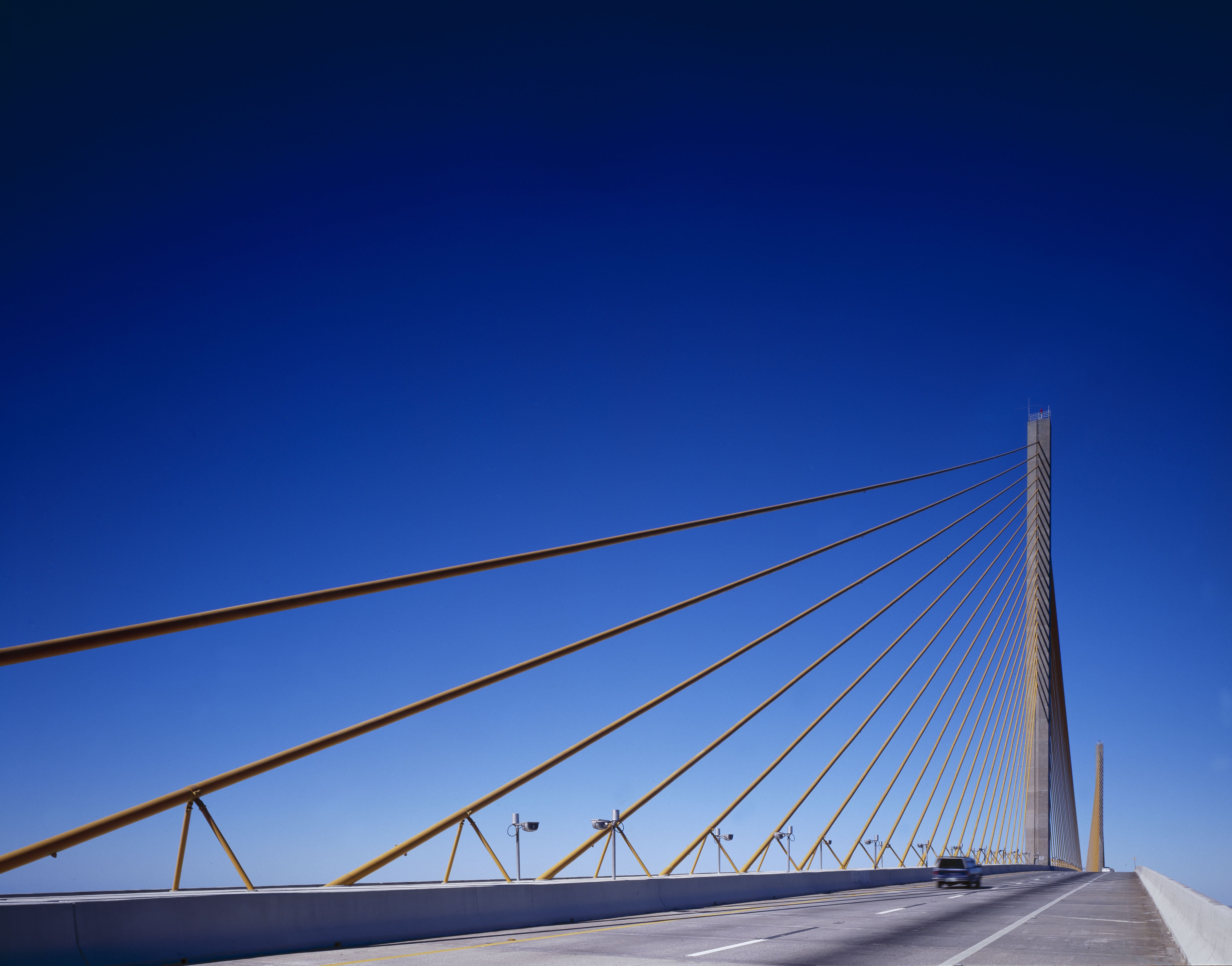 usa, north america, black, tampa bay, engineering, architecture, america, bridge, sunny, cable, copy space, vehicle, travel, outdoors, bridge - man made structure, HD Wallpaper