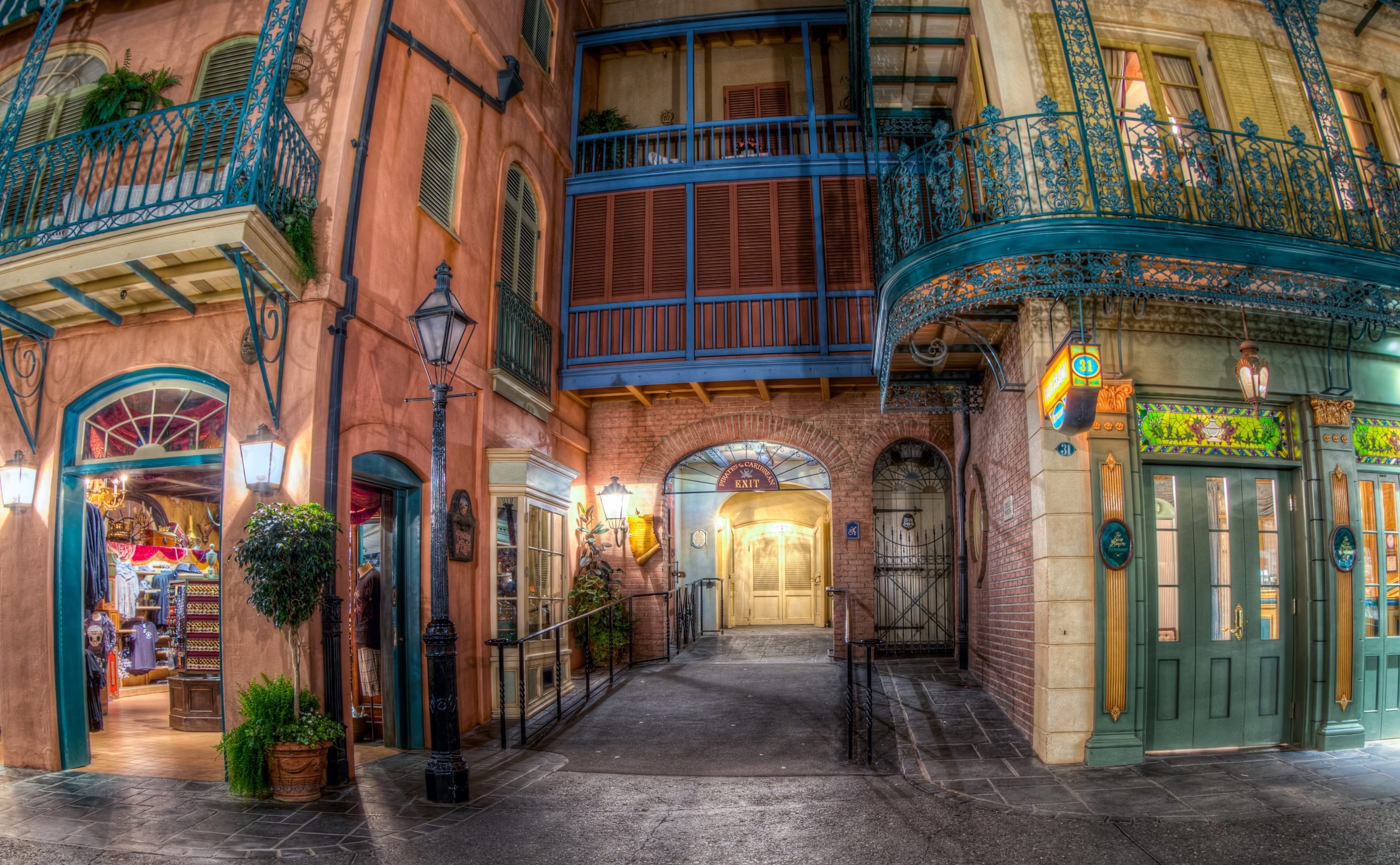 direction, architecture, pirates of the caribbean, post, architectural column, caribbean, building exterior, Exit, night, California, black, potted plant, HD Wallpaper