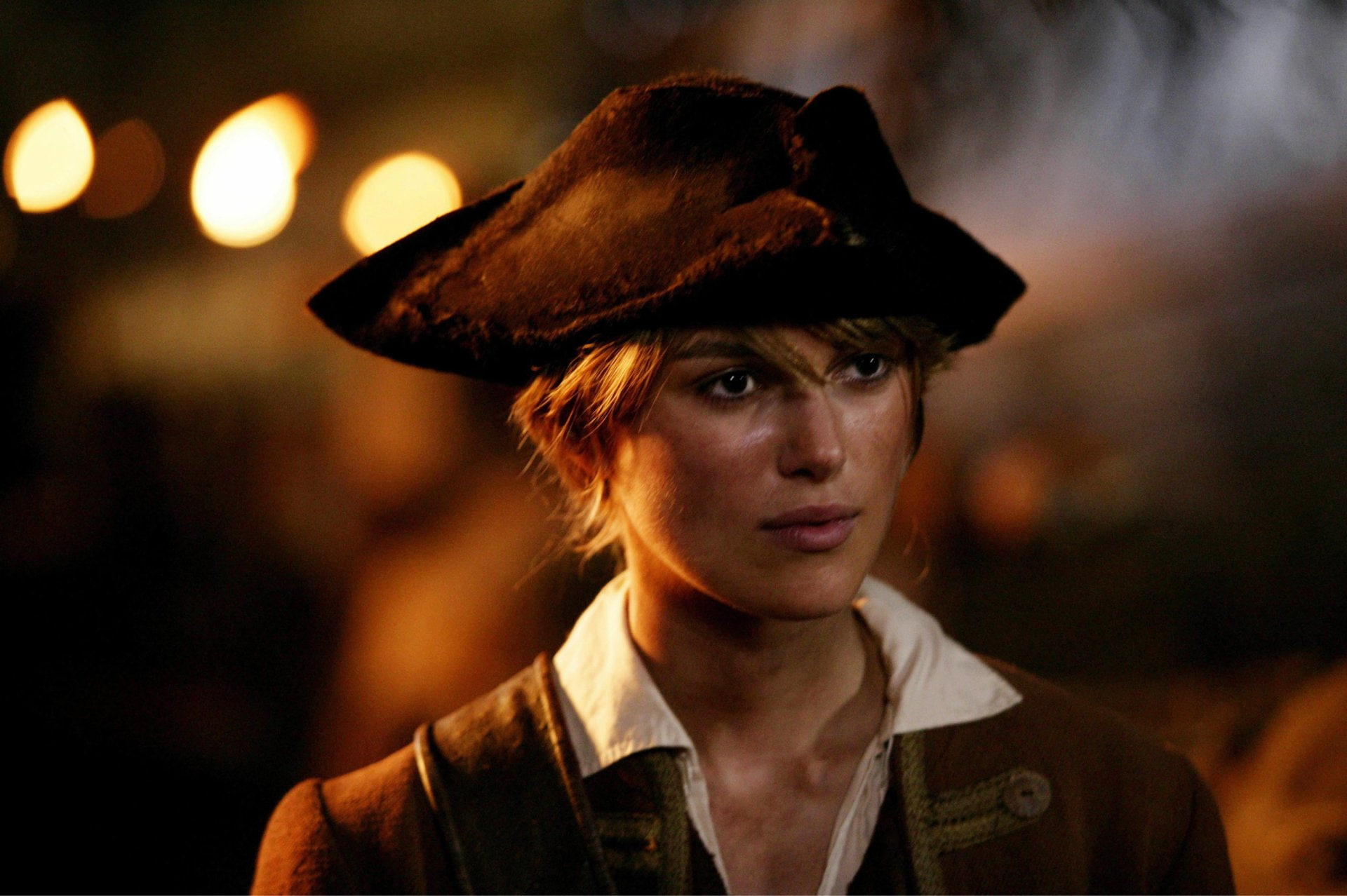 hat, one person, Keira Knightley, individuality, indoors, Pirates Of The Caribbean: Dead Mans Chest, uniform, contemplation, government, looking, teenager, HD Wallpaper