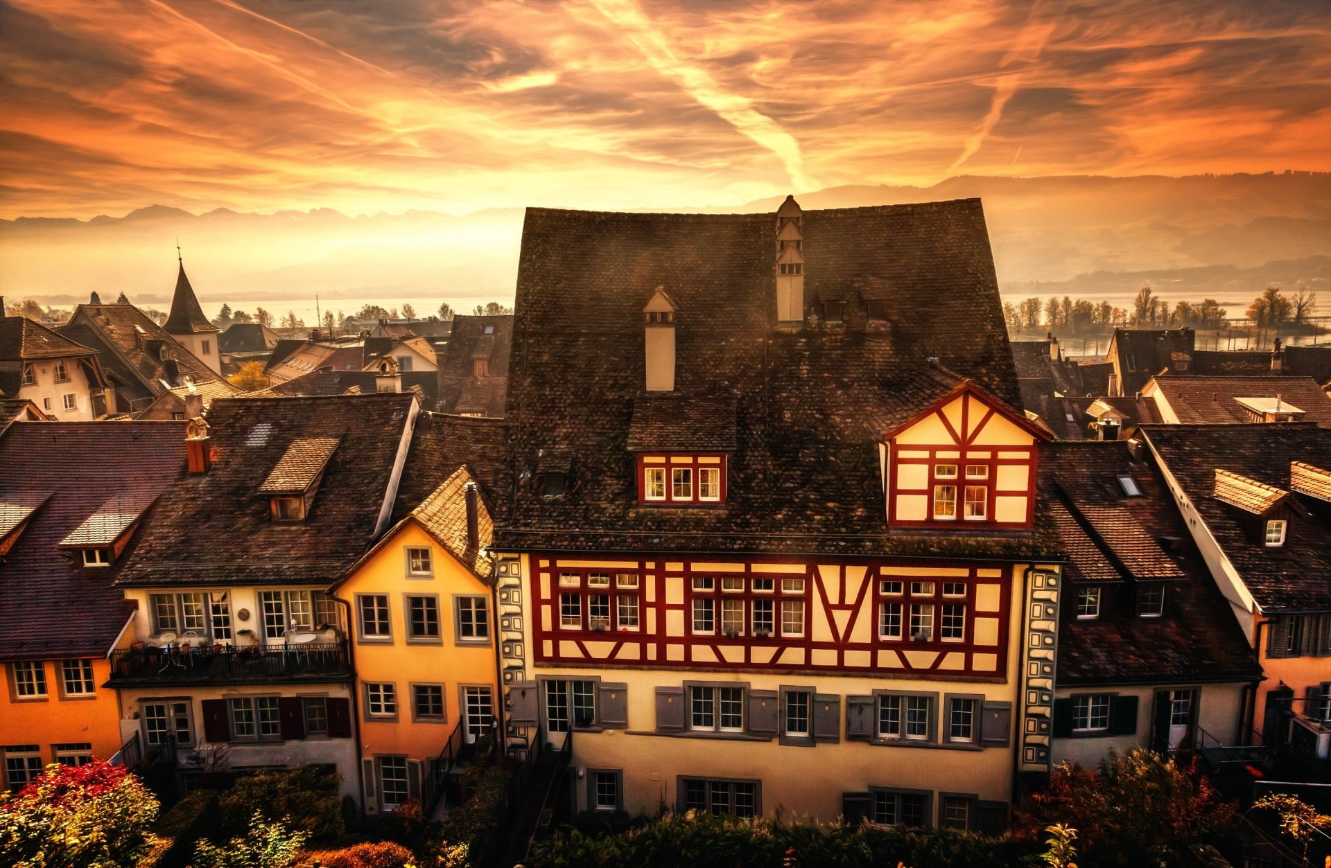 Man Made, Town, 1080P, House, Panorama, HD Wallpaper