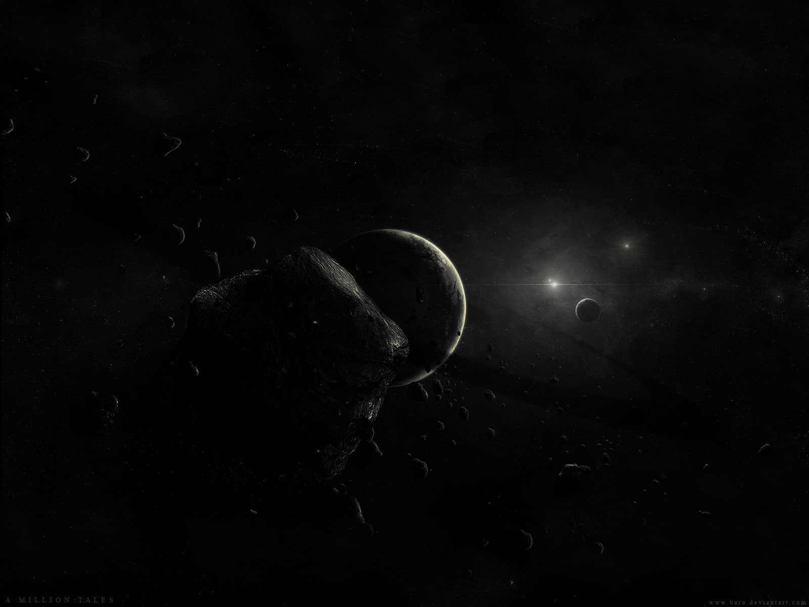 debris, hd, 720P, dark, space, planet, HD Wallpaper