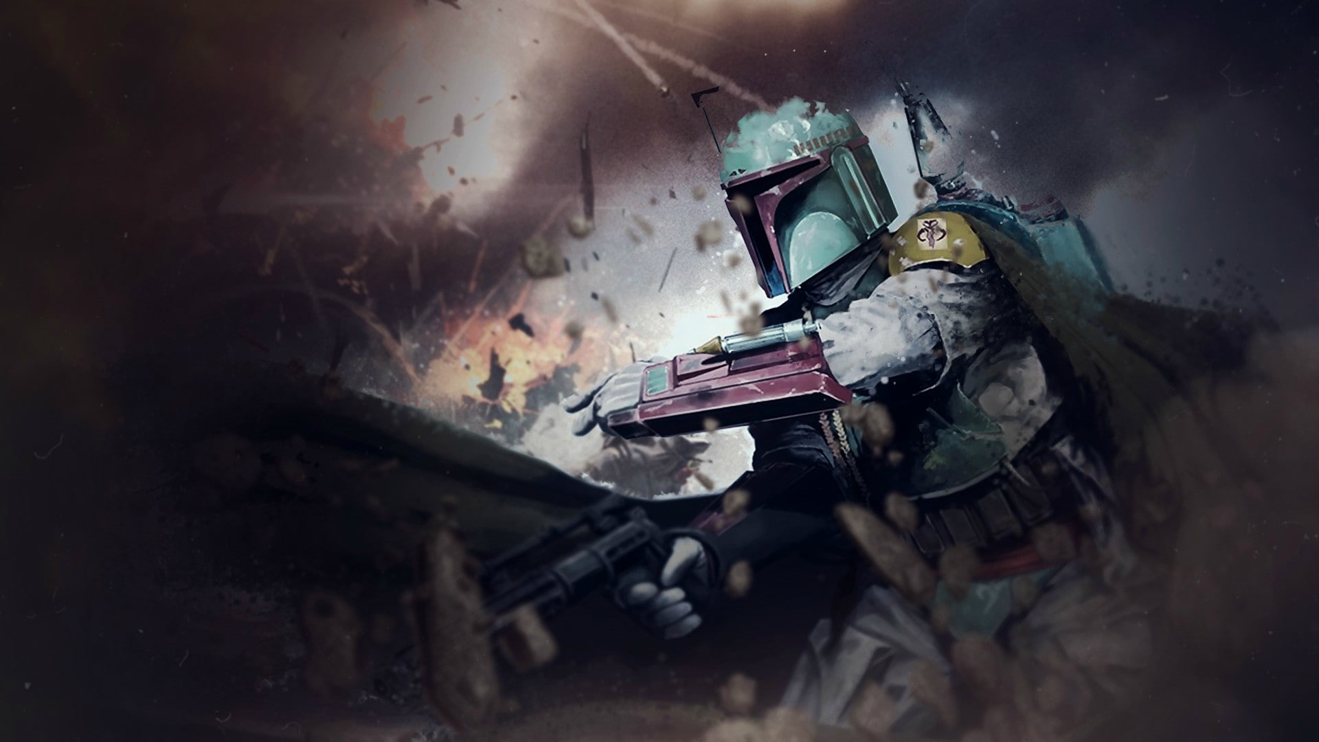 cape, weapon, Boba Fett, debris, Star Wars, 1080P, HD Wallpaper