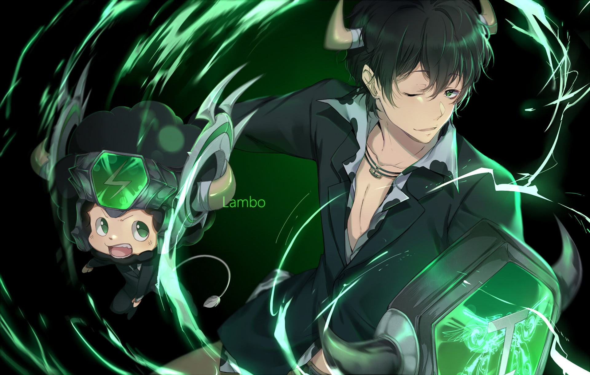 Anime, 1080P, Katekyō Hitman Reborn!, Lambo (Katekyō Hitman Reborn!), HD Wallpaper