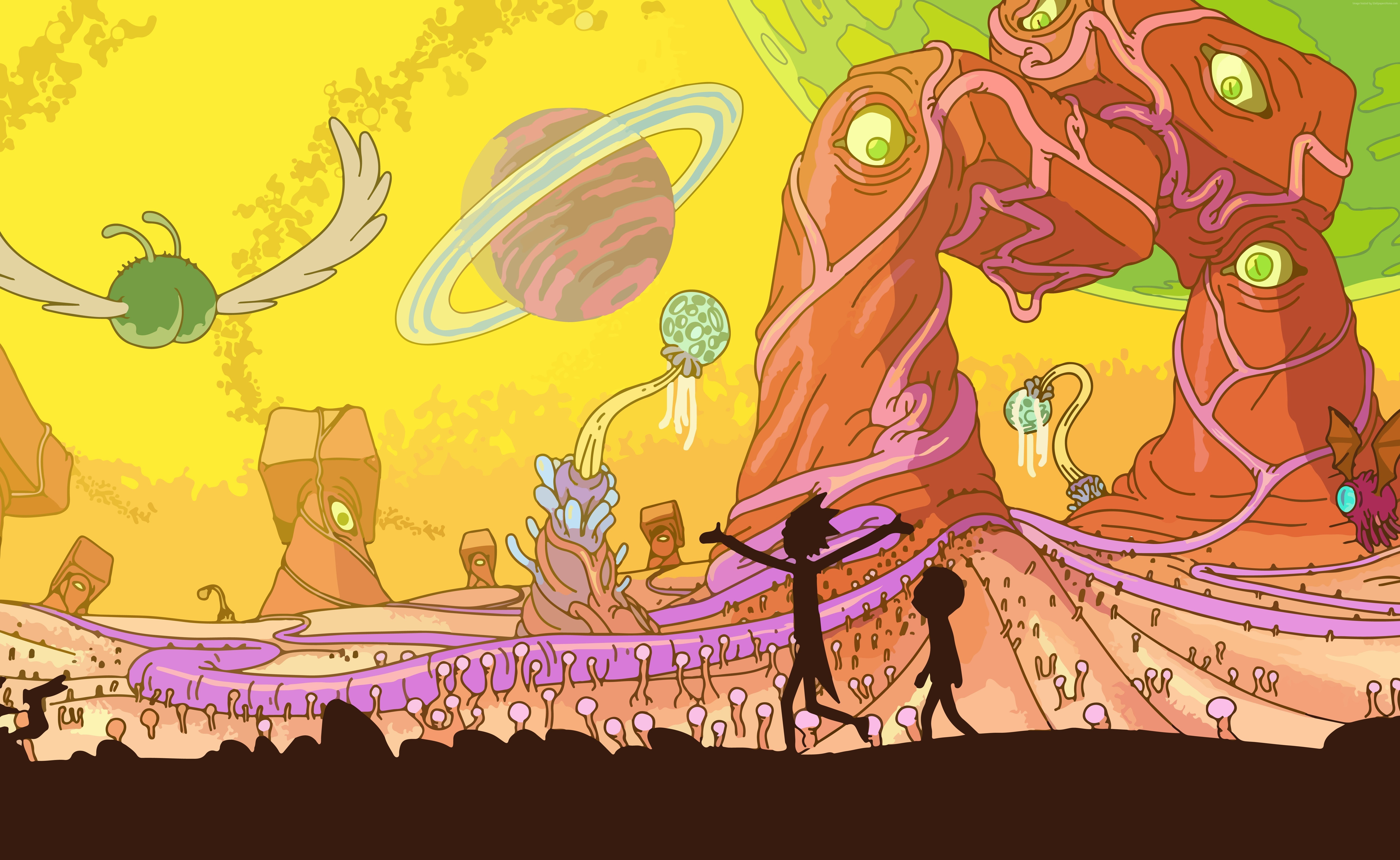 best animations movies, 5K, rick, Rick and Morty, best tv series, 3 season, HD Wallpaper