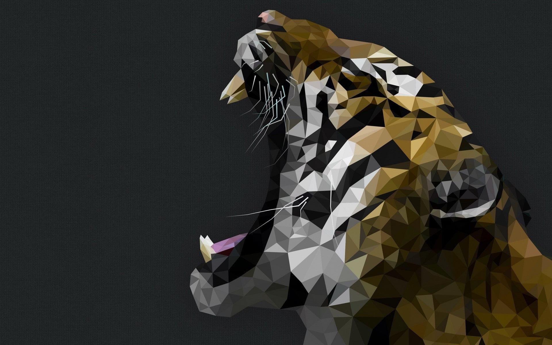 grin, crumpled, no people, vector, abstract, mosaic, backgrounds, geometry, gray background, flag, 1080P, cut out, colored background, black background, HD Wallpaper