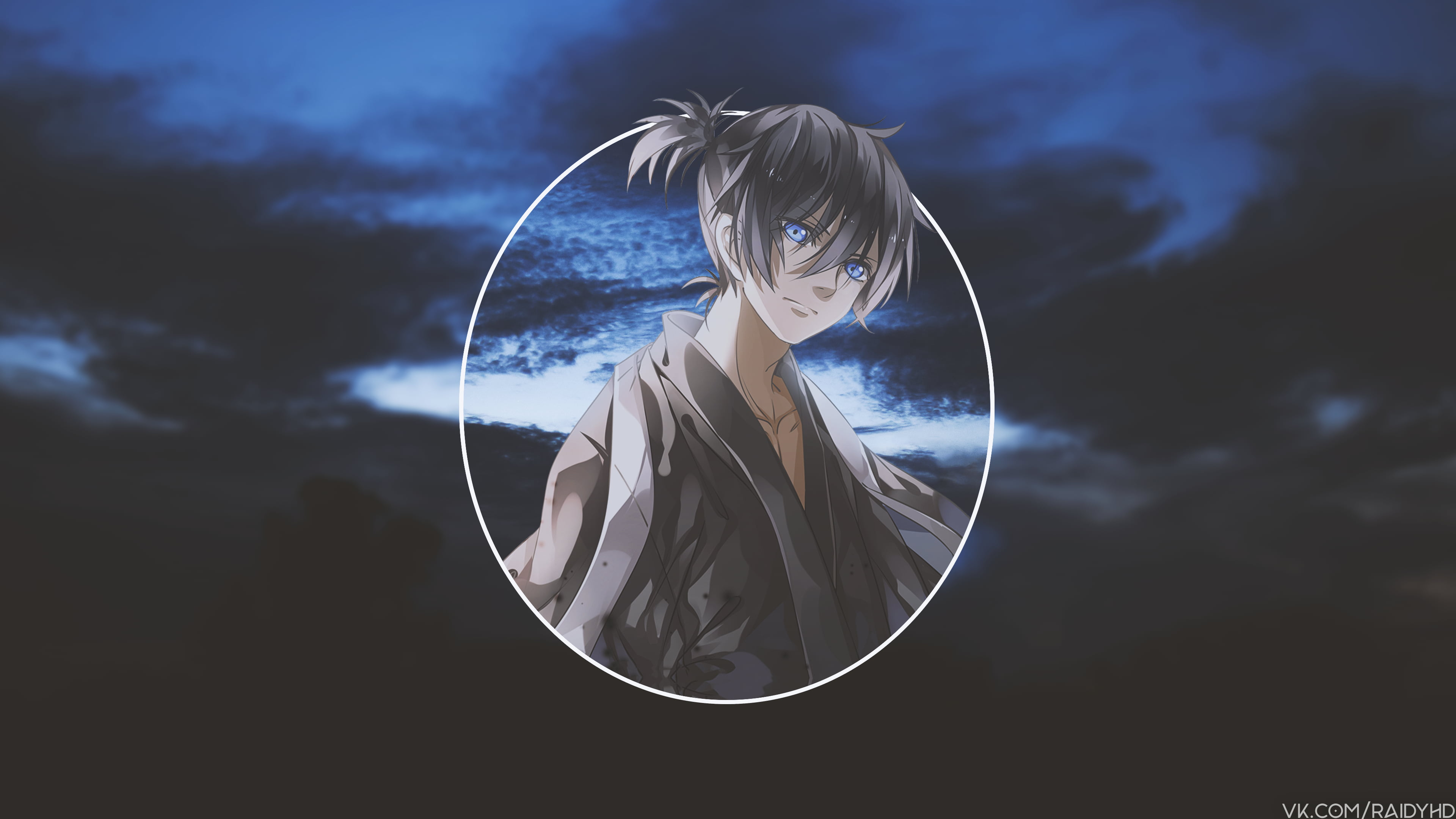 anime boys, anime, picture-in-picture, sky, Yato (Noragami), 4K, HD Wallpaper