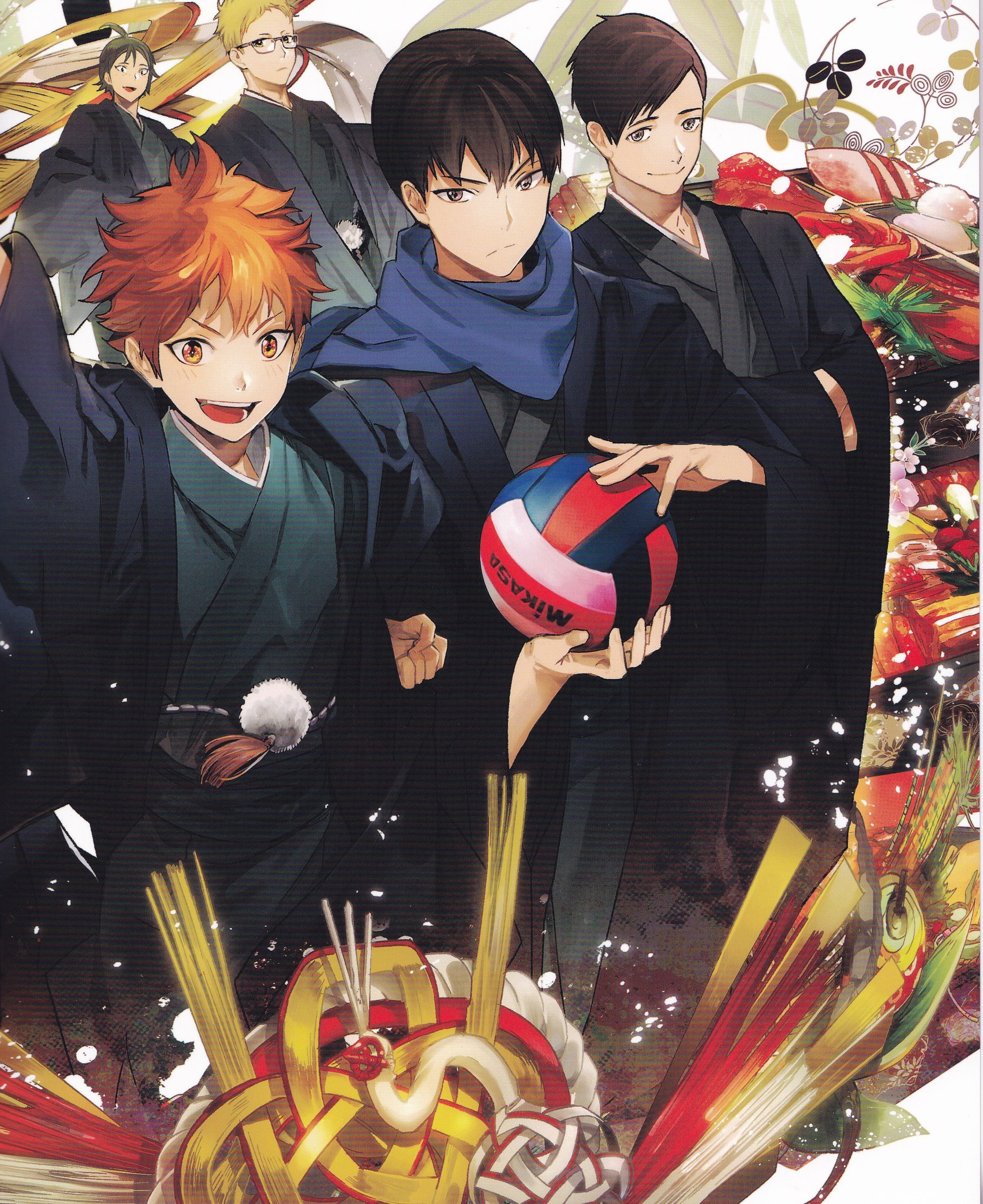 series, food, artbook, hinata, 2K, book, character, haikyuu!!, kei, shouyou, illustration, tsukishima, Phone HD Wallpaper
