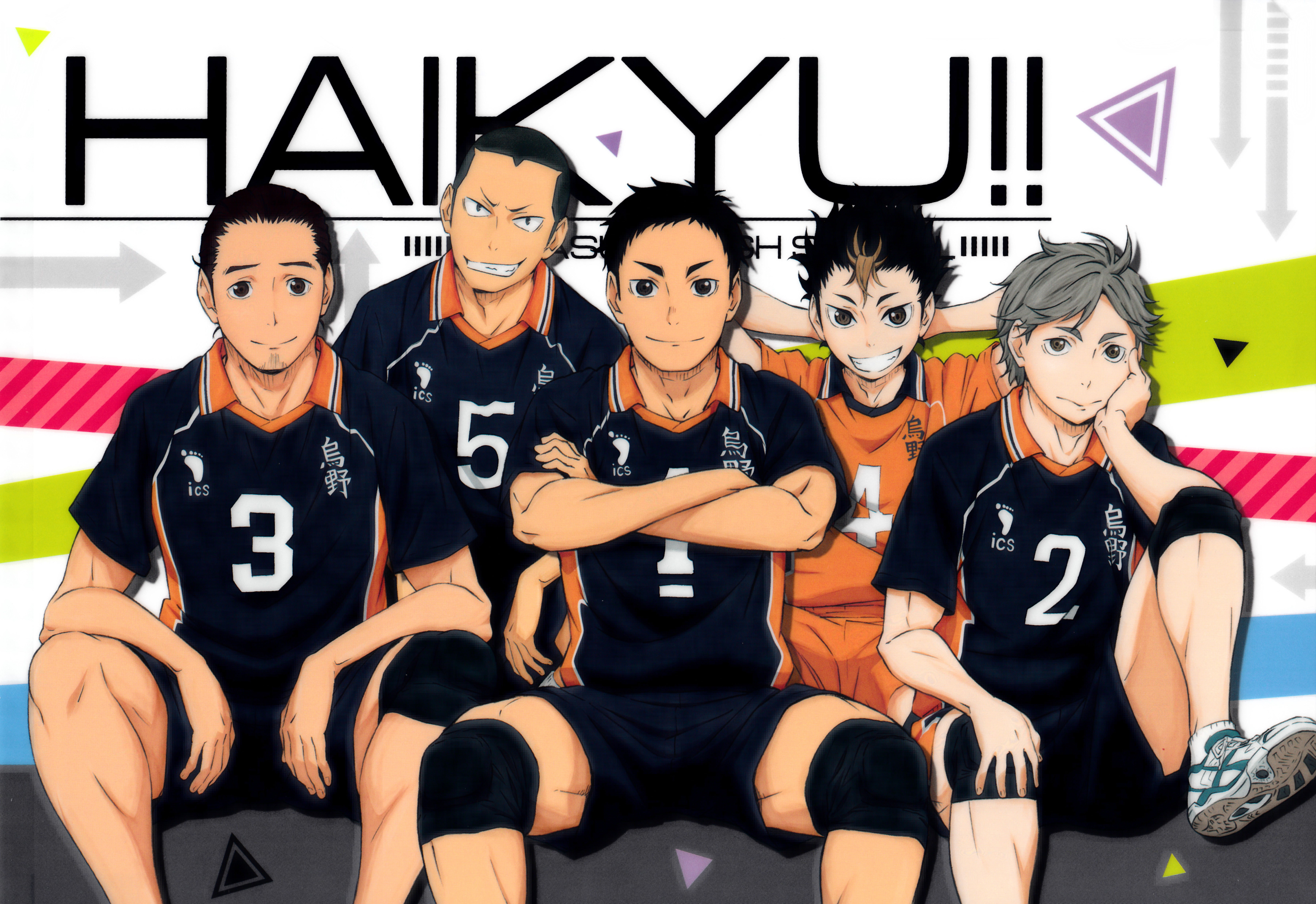series, 5K, daichi, haikyuu!!, sawamura, character, azumane, asahi, group, HD Wallpaper