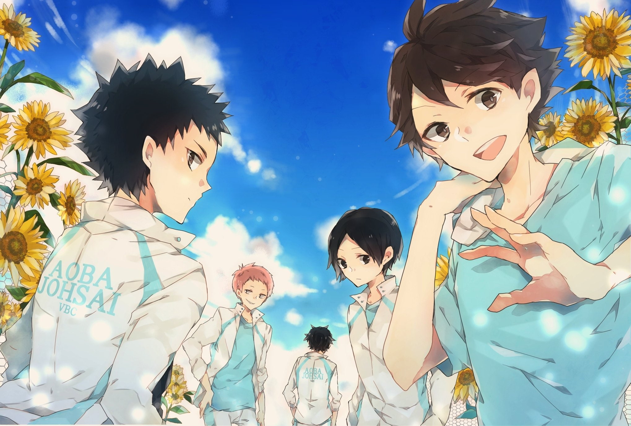 haikyuu, 1080P, ooikawa, flower, iwaizumi, hajime, yellow, tooru, kunimi, akira, HD Wallpaper