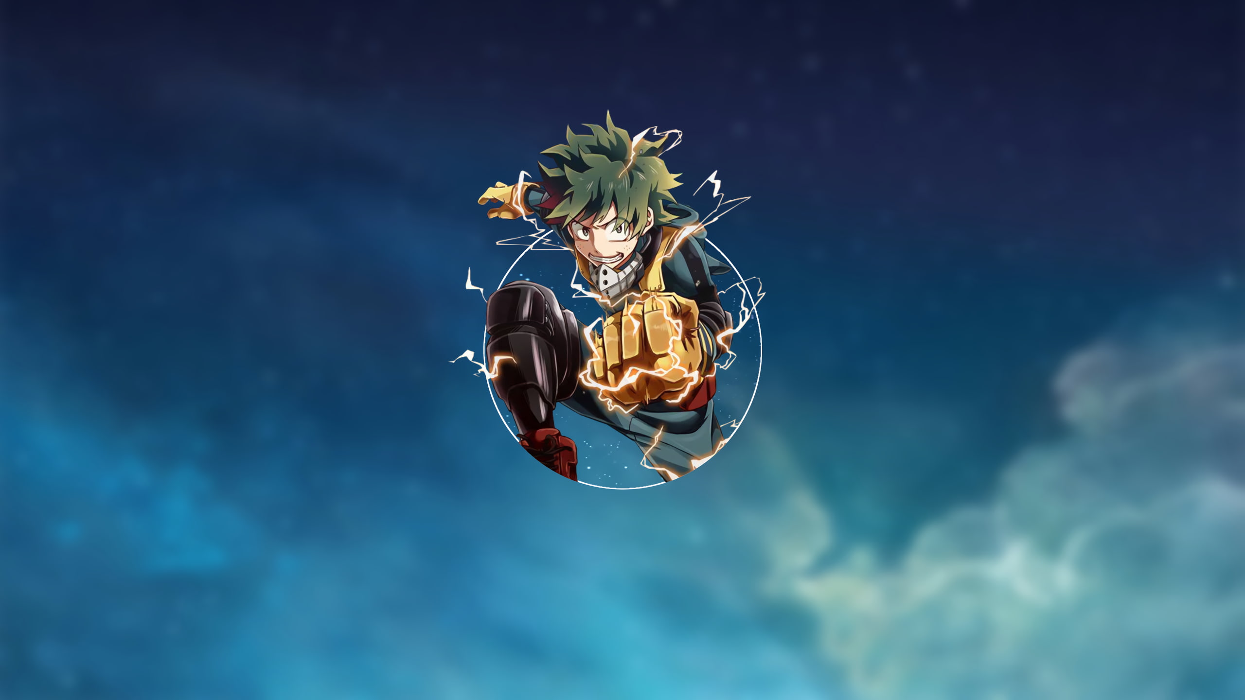 beauty in nature, Midoriya Izuku, flower, nature, plant, flowering plant, digital composite, Boku no Hero Academia, plant part, cloud - sky, animal wildlife, HD Wallpaper