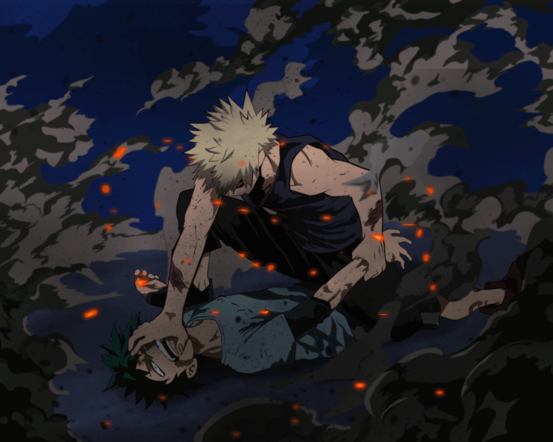 Katsuki Bakugou, Anime, 1080P, My Hero Academia, Izuku Midoriya, HD Wallpaper