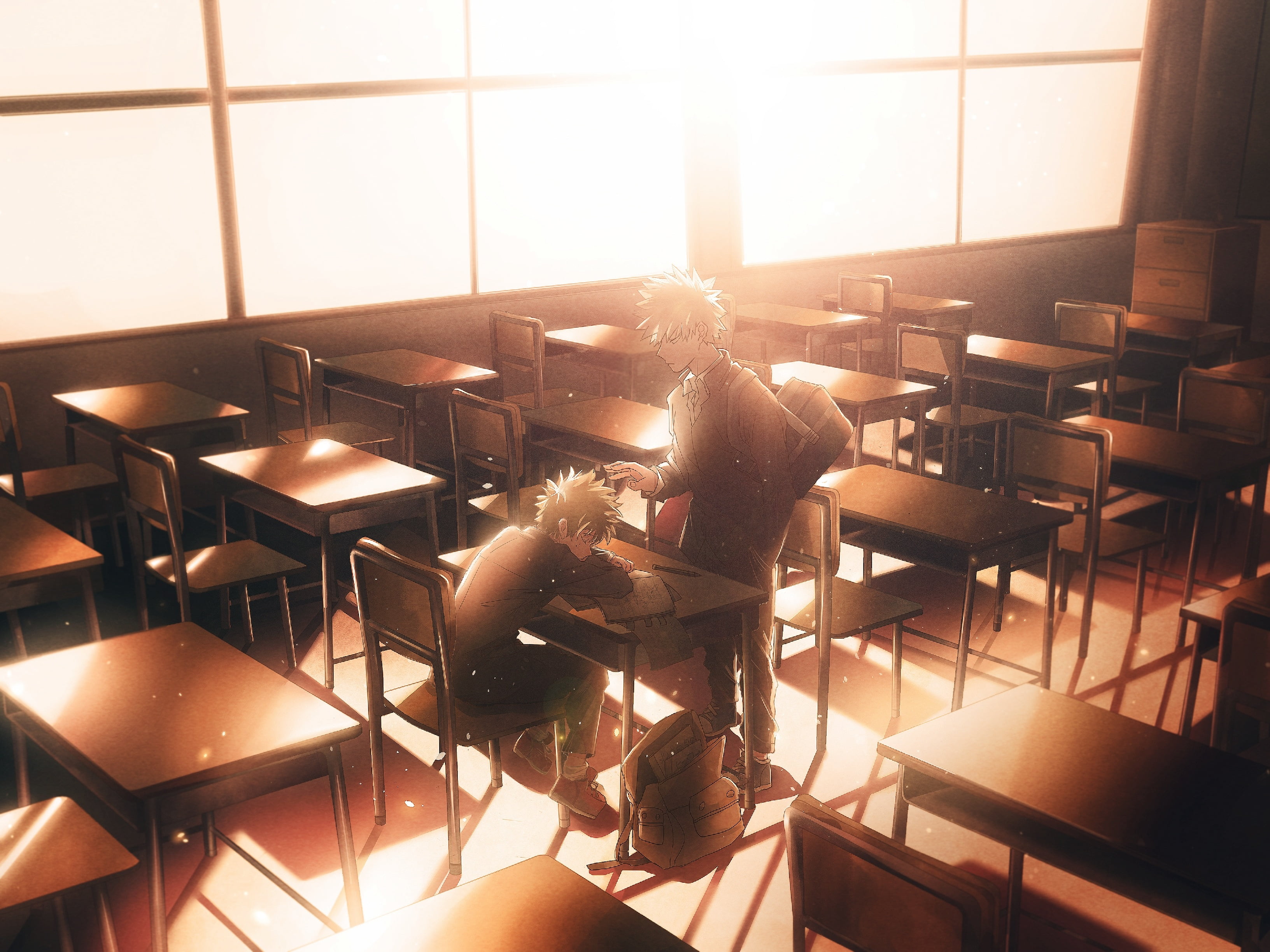 2K, My Hero Academia, Katsuki Bakugou, Anime, Izuku Midoriya, HD Wallpaper