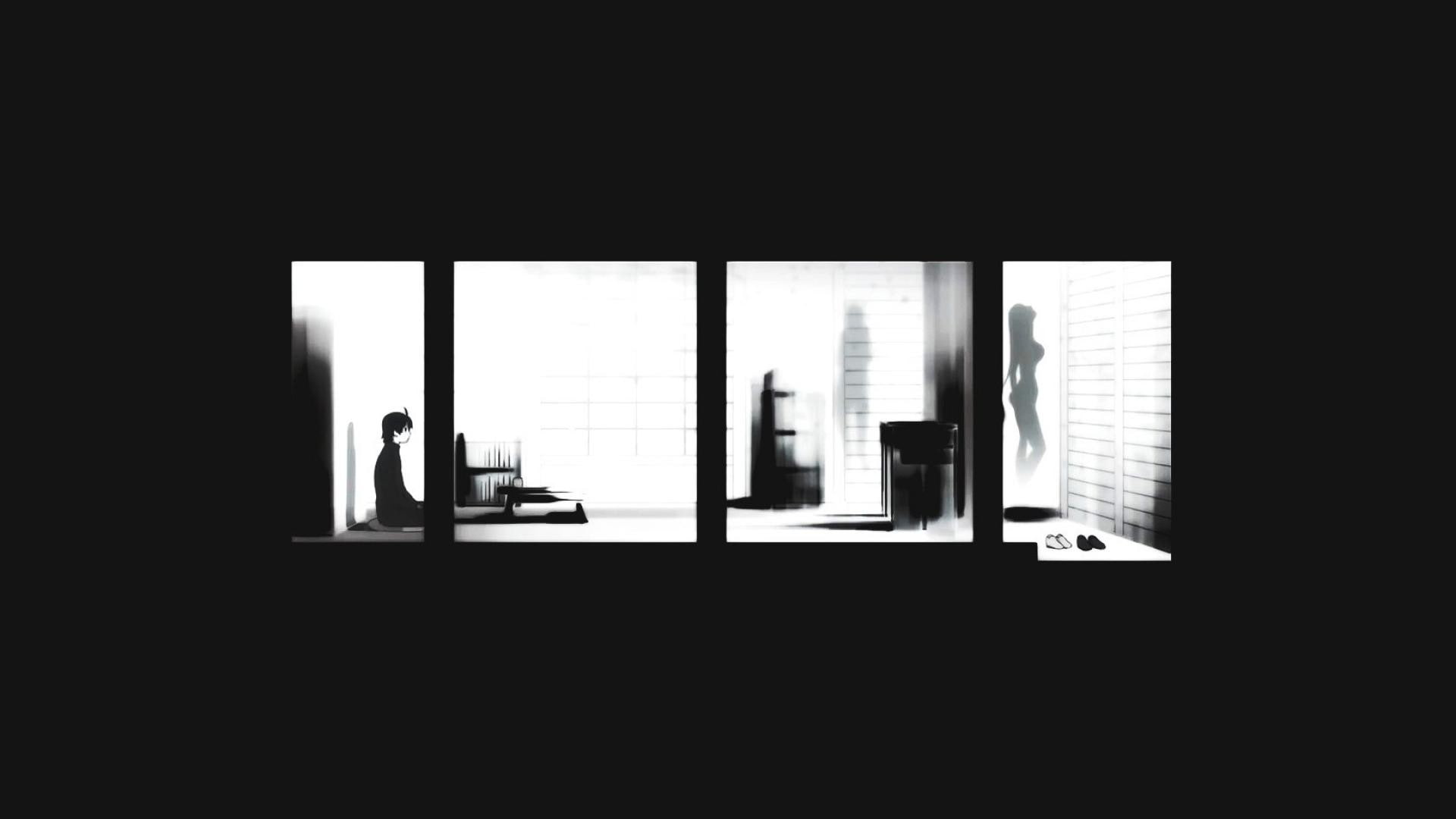 building, Araragi Koyomi, transparent, architecture, lifestyles, one person, domestic room, home, contemplation, home interior, glass - material, day, real people, HD Wallpaper