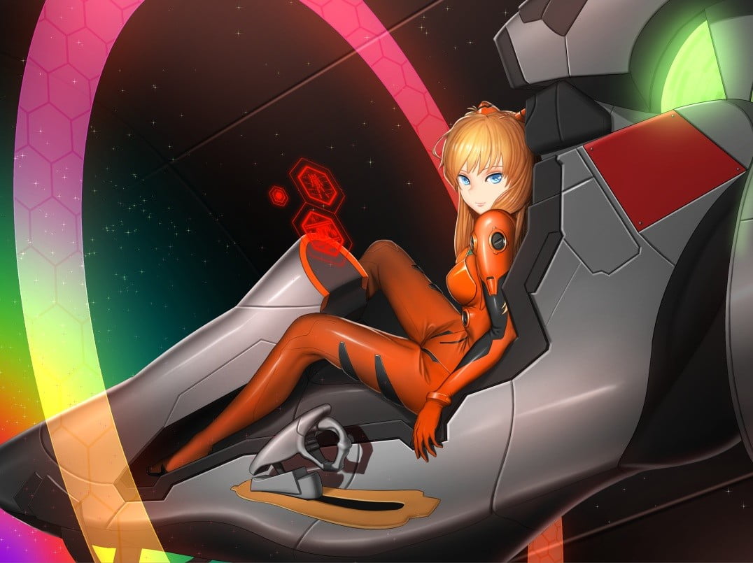 representation, robot, beautiful woman, anime girls, women, plugsuit, people, full length, multi colored, looking at camera, human representation, adult, HD Wallpaper