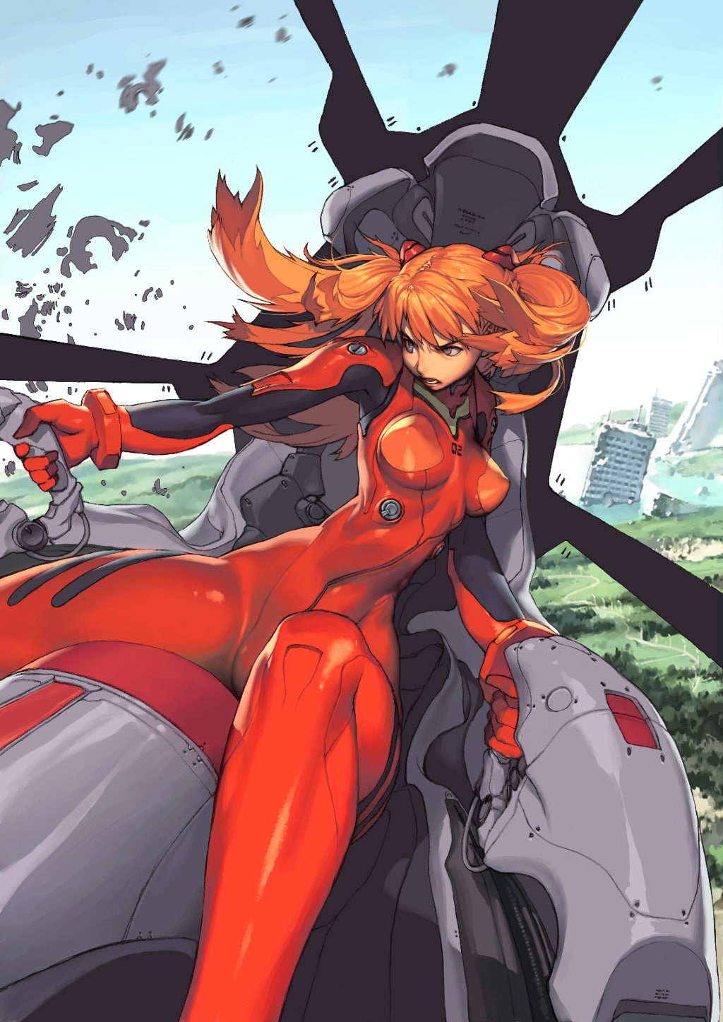 langley, redheads, neon, evangelion, plugsuit, 720P, hd, soryu, genesis, anime, art, latex, asuka, girls, Phone HD Wallpaper