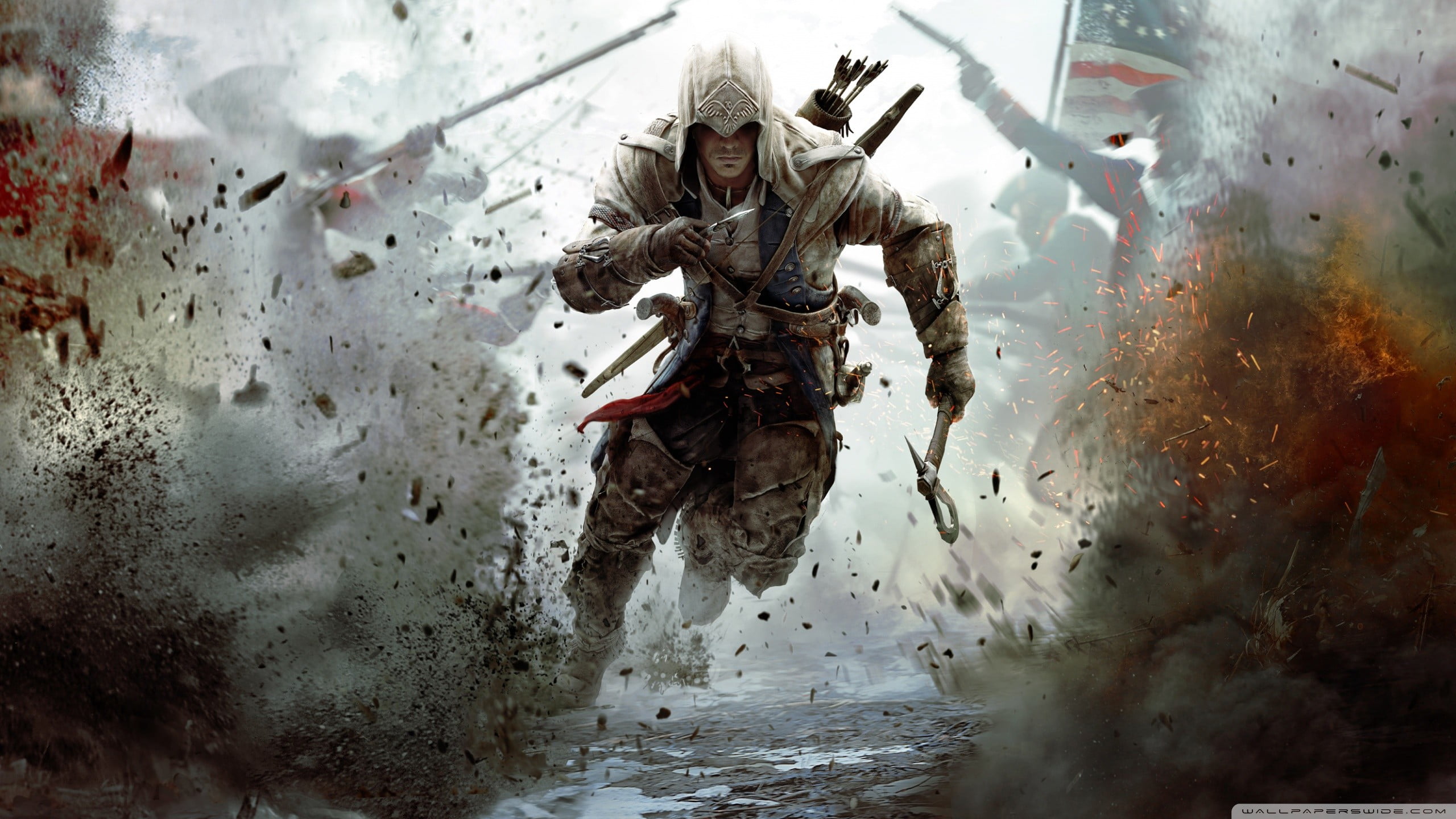 judgment Day - Apocalypse, one person, army, strength, spooky, creed, futuristic, destruction, outdoors, motion, Assassins Creed, imagination, HD Wallpaper
