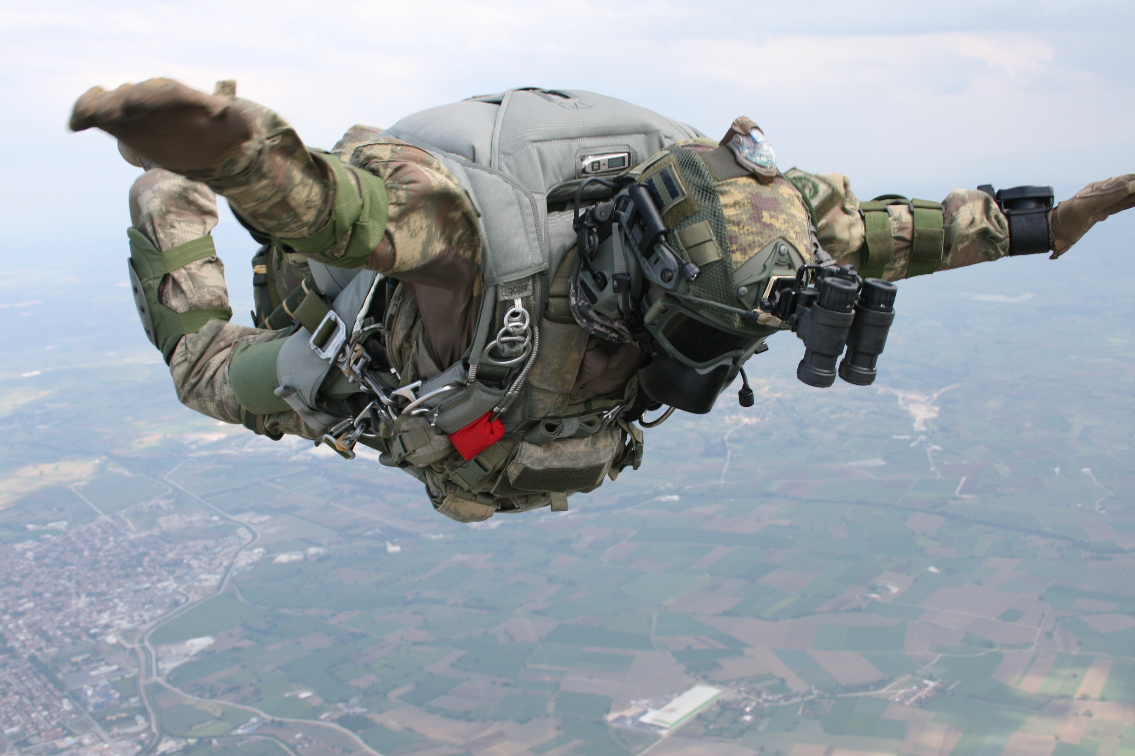 special forces, parachute, Turkish special forces, jump, 4K, Turkey, HD Wallpaper