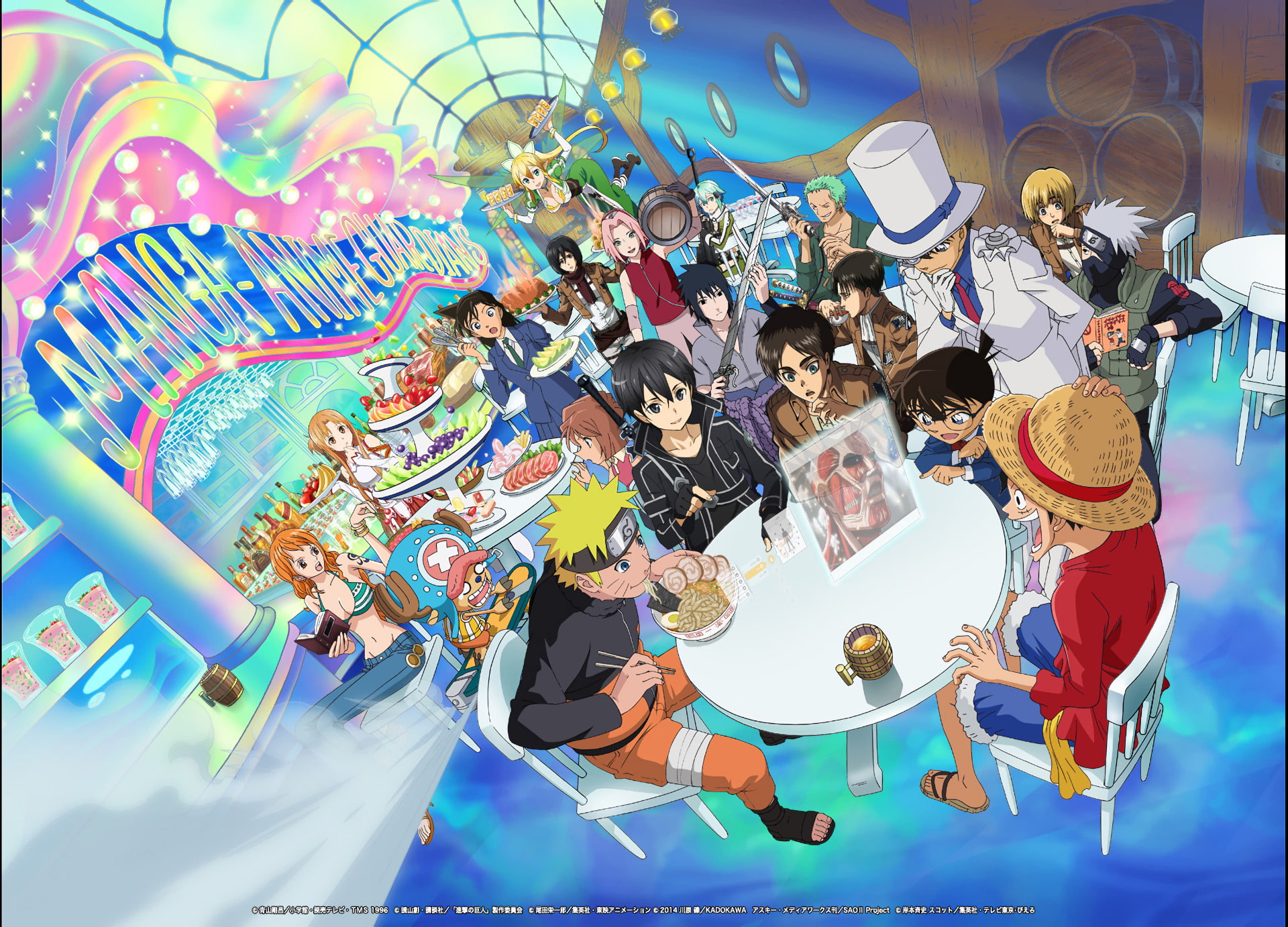 Ran Mouri, Kakashi Hatake, Nami (One Piece), Sasuke Uchiha, Naruto Uzumaki, Suguha Kirigaya, Asuna Yuuki, Armin Arlert, 1080P, Monkey D. Luffy, Ai Haibara, HD Wallpaper