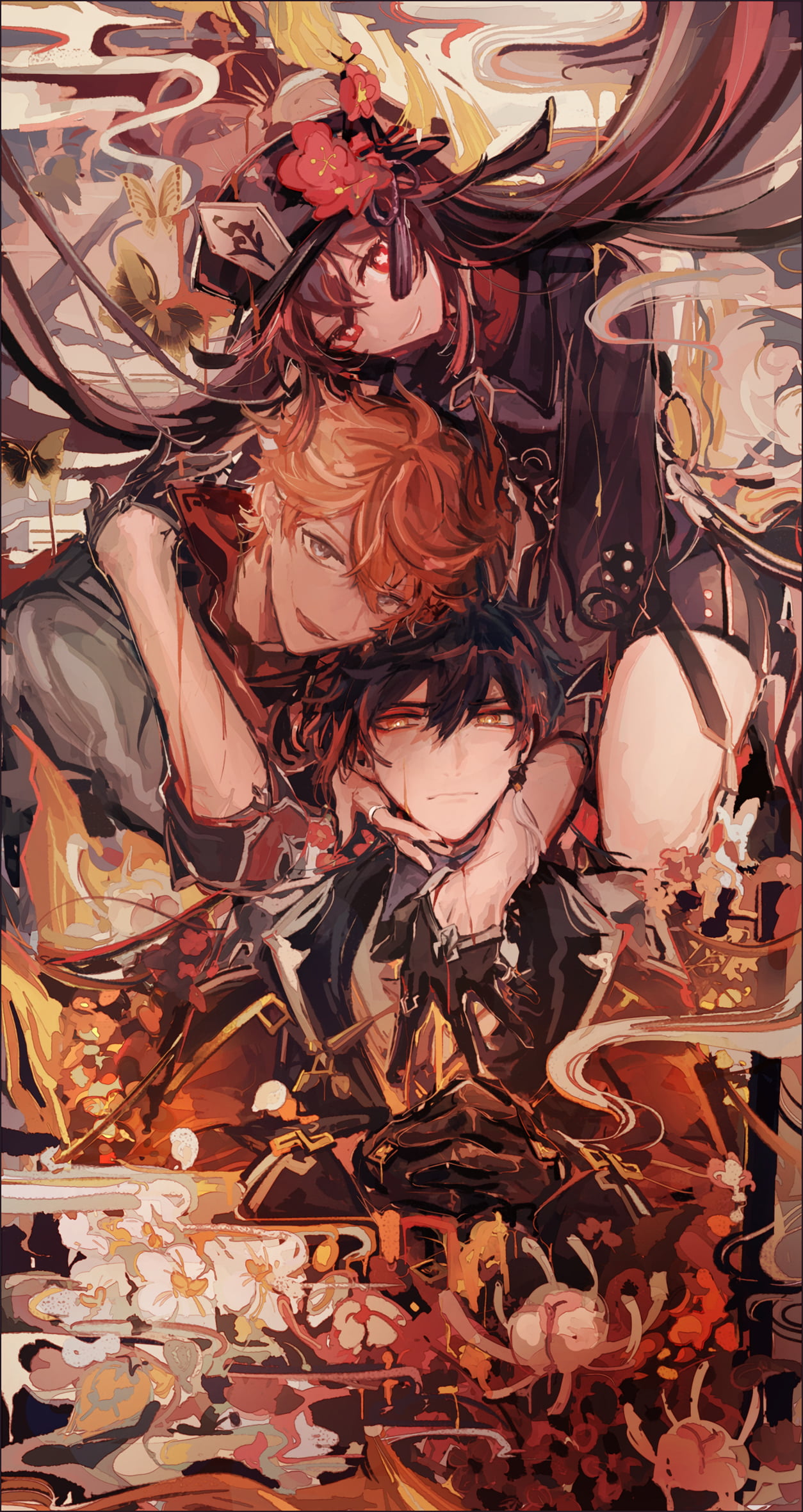 1080P, Tartaglia (Genshin Impact), Genshin Impact, Hu Tao (Genshin Impact), Zhongli (Genshin Impact), Phone HD Wallpaper
