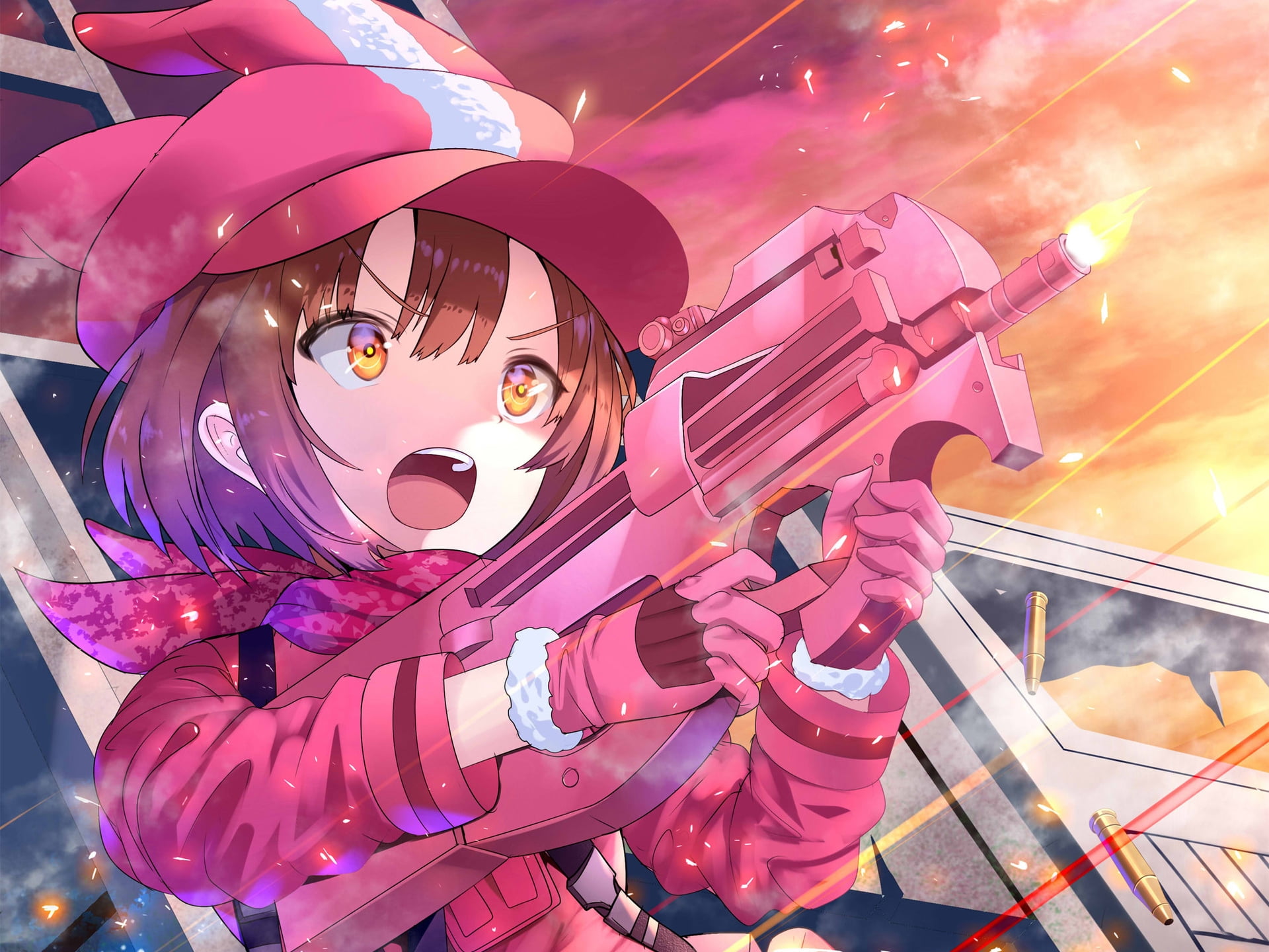 1080P, Sword Art Online, LLENN (Sword Art Online), Karen Kohiruimaki, Sword Art Online Alternative: Gun Gale Online, HD Wallpaper