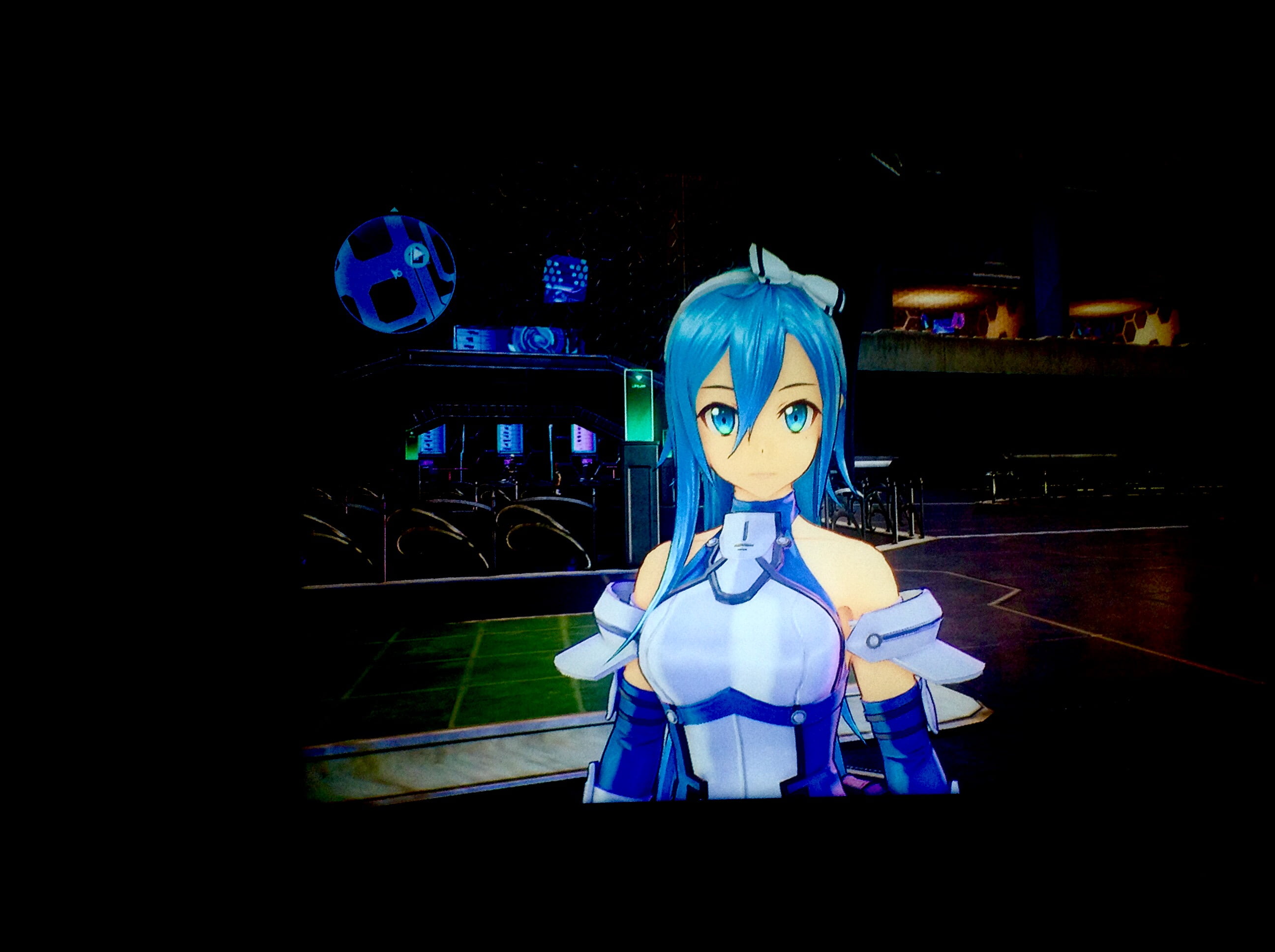 human representation, female likeness, standing, blue, Sword Art Online, illuminated, night, one person, indoors, 2K, dark, Sword Art Online: Fatal Bullet, HD Wallpaper