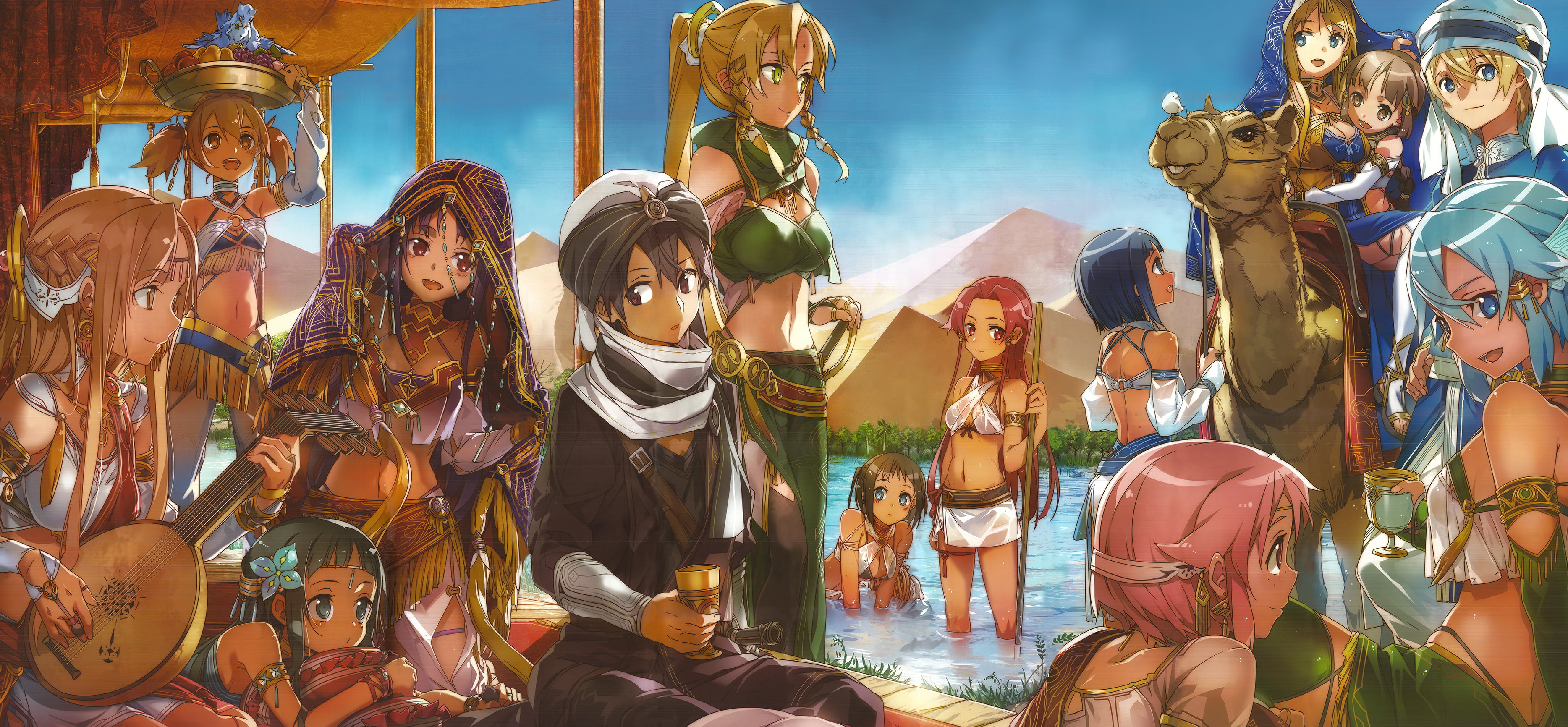 2K, anime, anime boys, comic art, anime girls, animation, animations, SwordArtOnline, HD Wallpaper