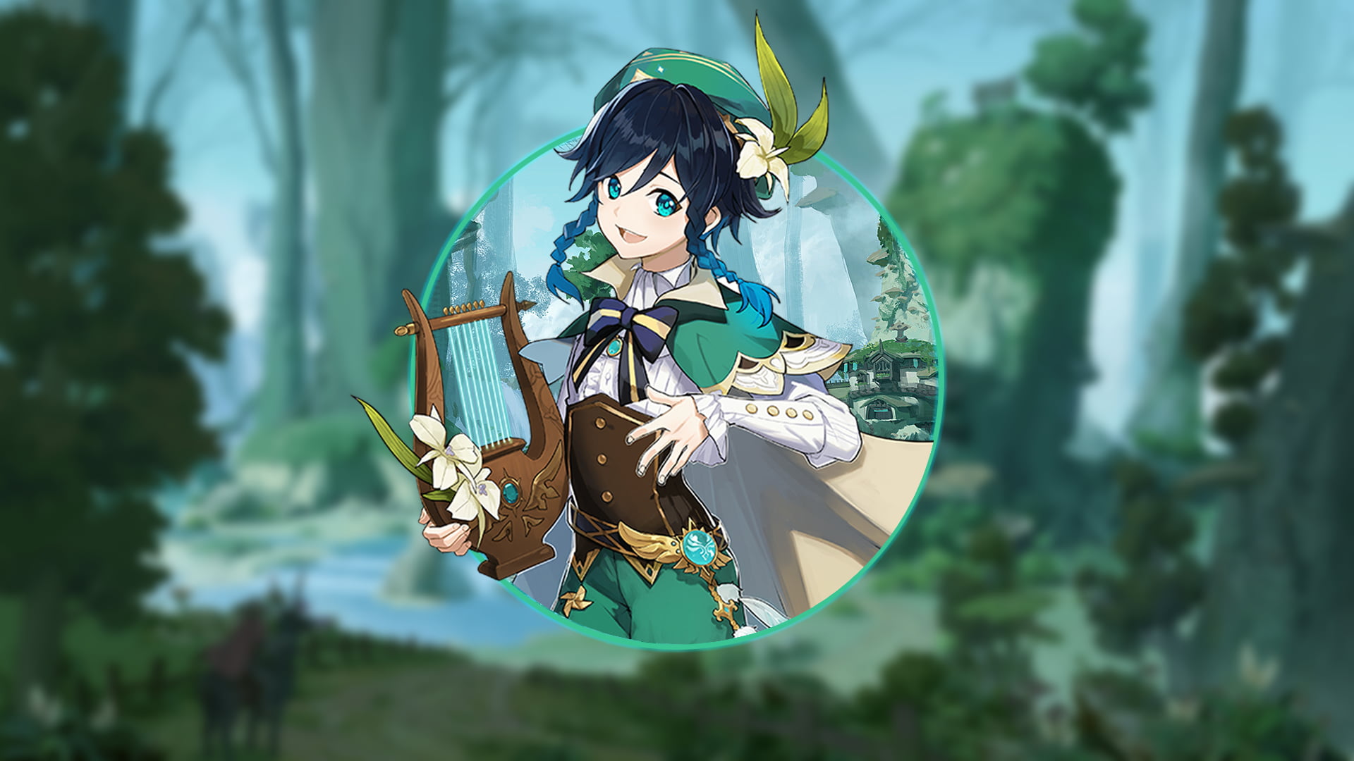 Venti (Genshin Impact), 1080P, forest, Genshin Impact, HD Wallpaper