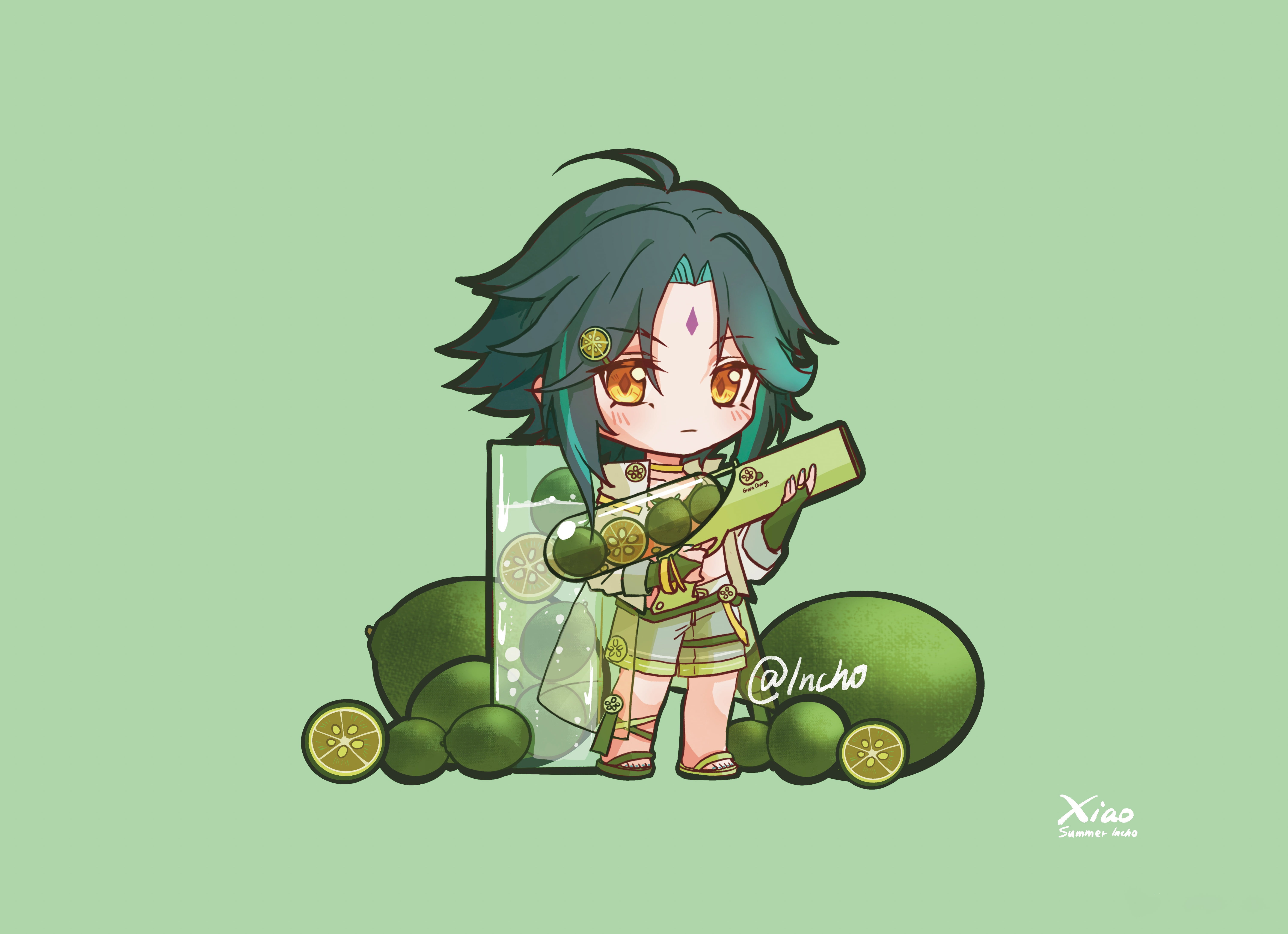 5K, Genshin Impact, limes, Xiao(Genshin Impact), HD Wallpaper