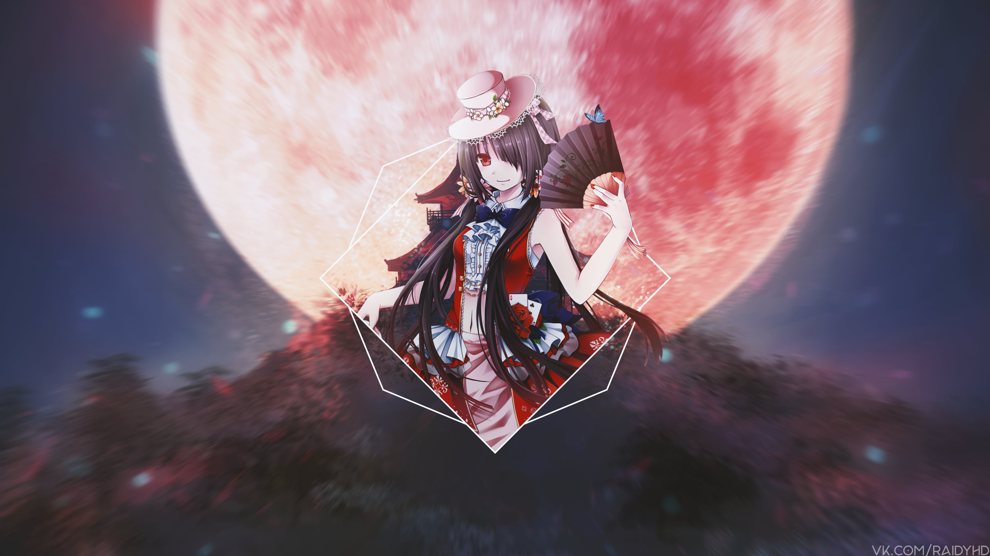 picture-in-picture, anime girls, anime, 4K, Tokisaki Kurumi, HD Wallpaper