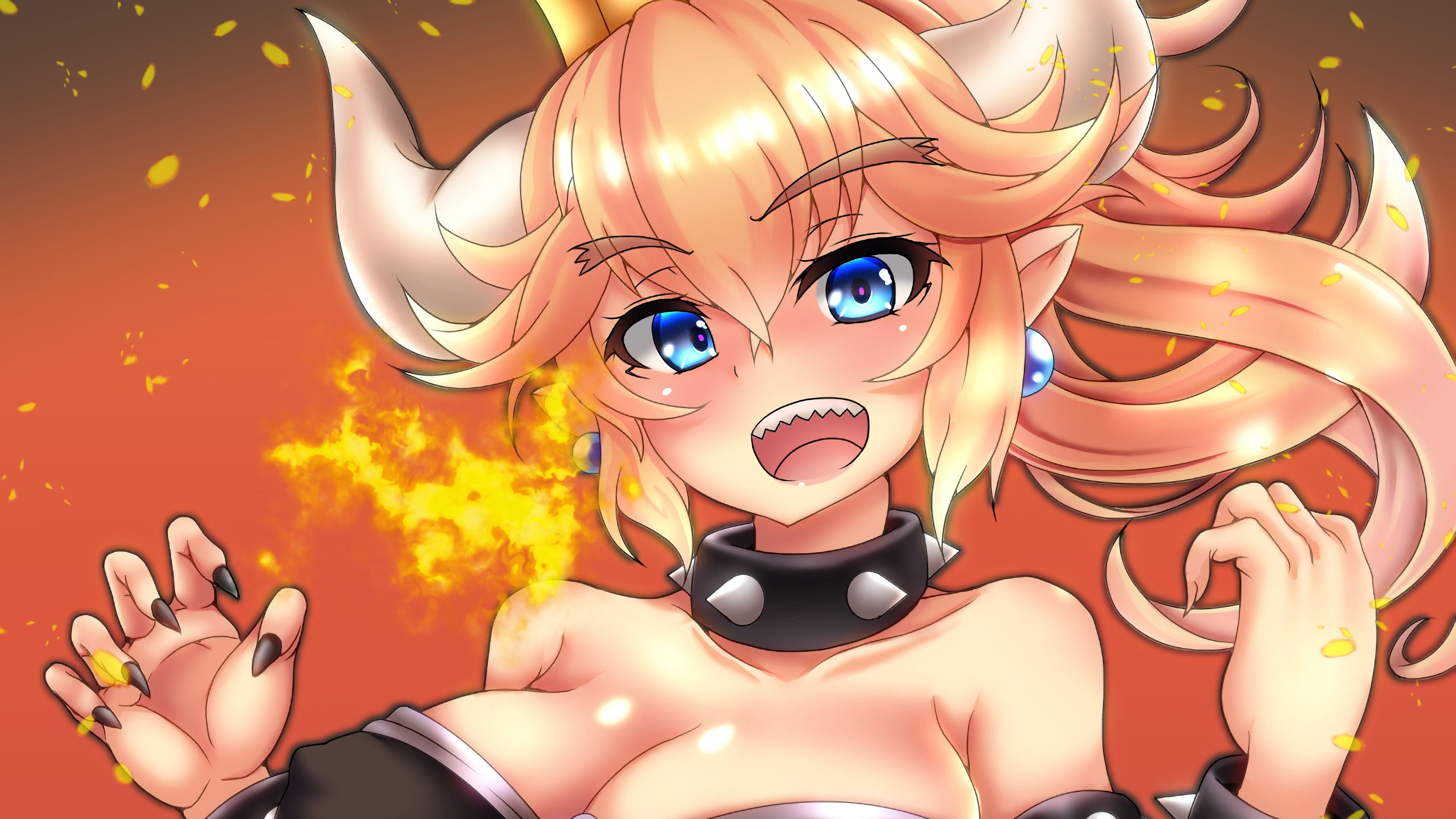 anime, Bowsette, 4K, HD Wallpaper