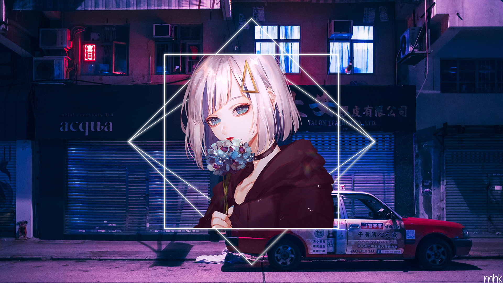 picture-in-picture, anime, 1080P, anime girls, HD Wallpaper