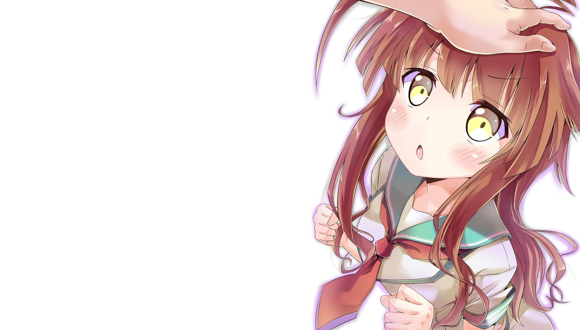 toy, art and craft, human representation, school uniform, studio shot, representation, single object, close-up, Kuma (KanColle), white background, female likeness, HD Wallpaper