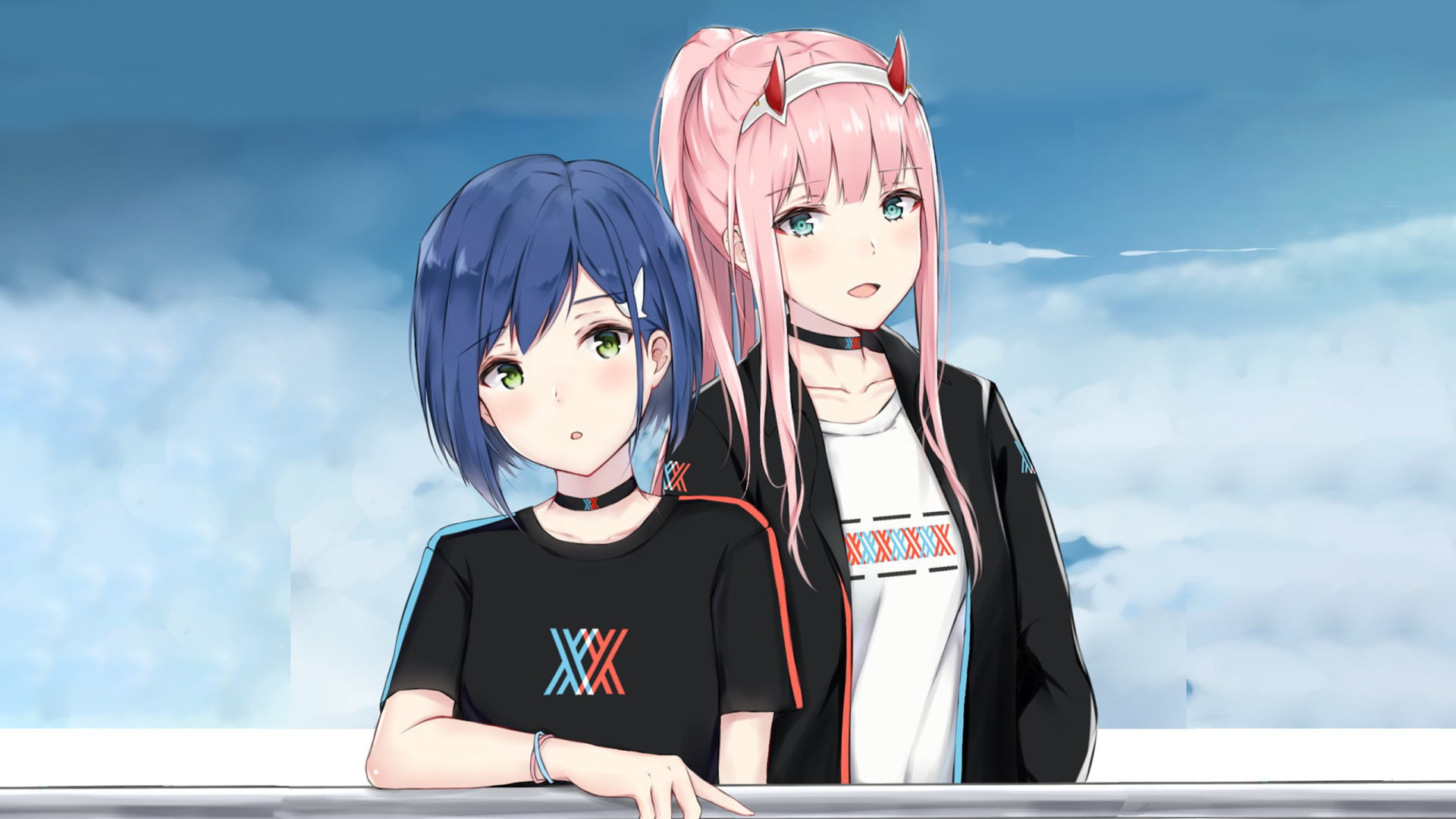 Darling in the FranXX, Anime, Zero Two (Darling in the FranXX), Ichigo (Darling in the FranXX), 1080P, HD Wallpaper