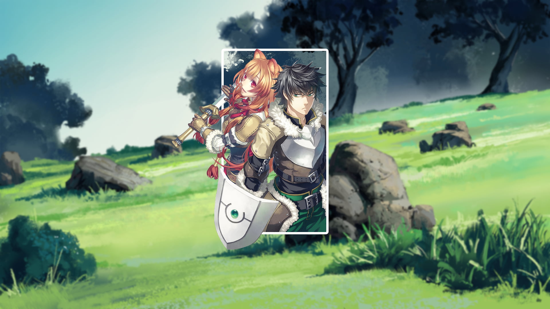 Tate no Yuusha no Nariagari, Iwatani Naofumi, 1080P, Raphtalia, piture in picture, picture-in-picture, grass, HD Wallpaper