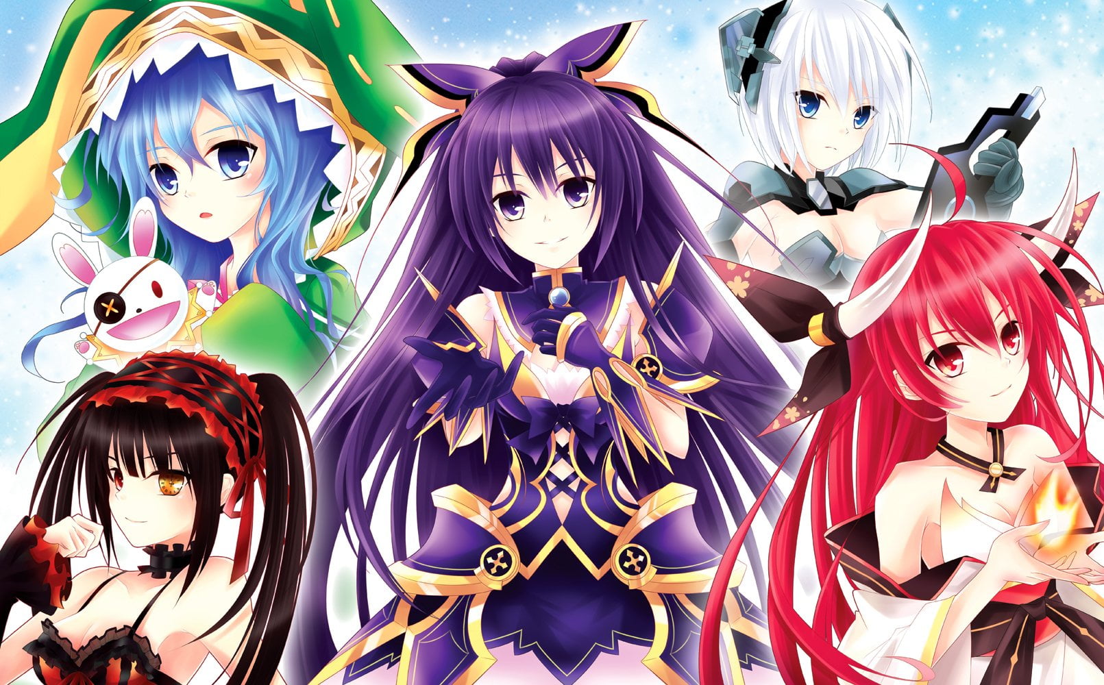 close-up, no people, celebration, creativity, Date A Live, indoors, female likeness, five, craft, multi colored, Kurumi Tokisaki, still life, Yoshino (Date A Live), HD Wallpaper