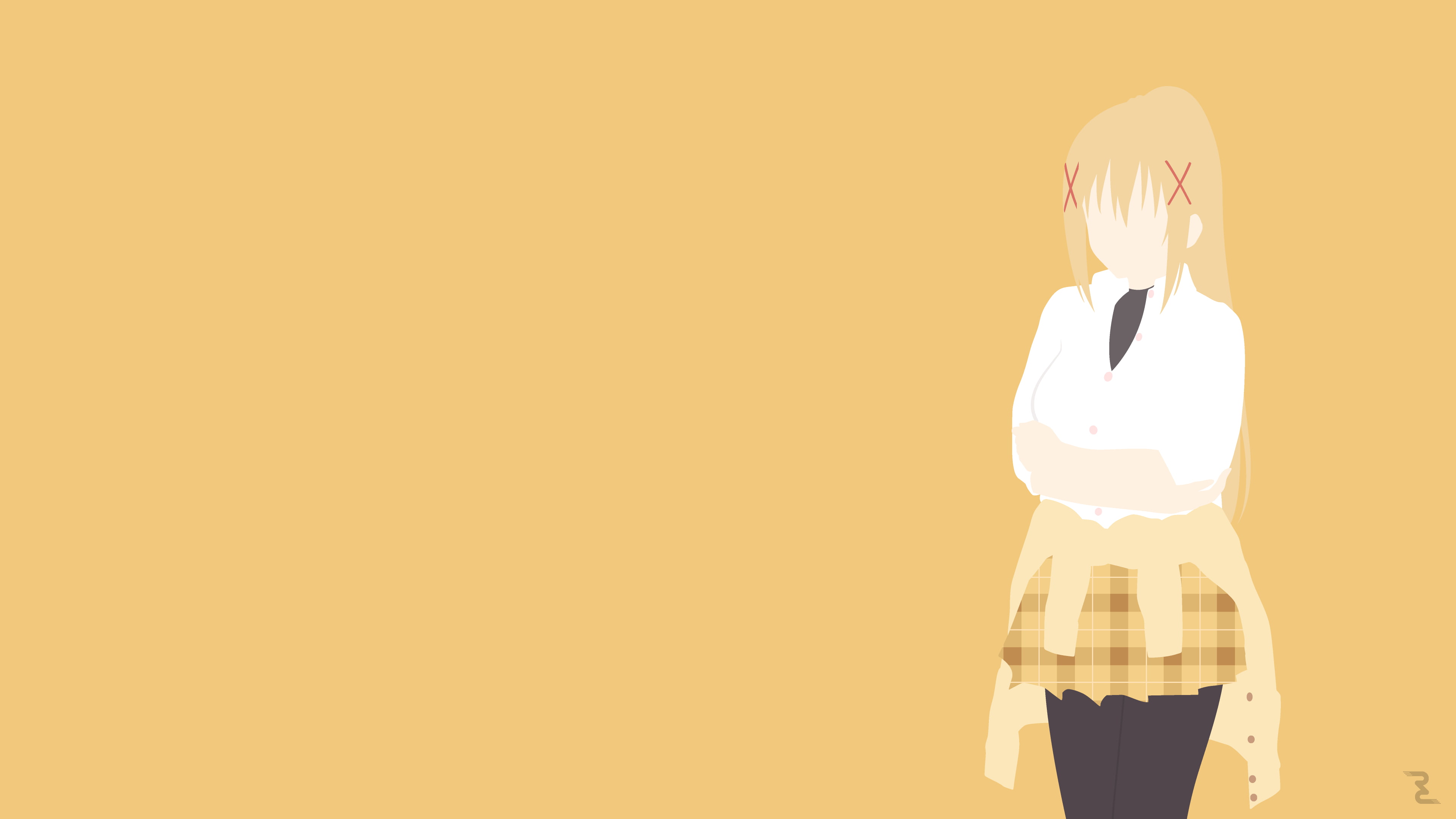 midsection, indoors, young adult, illuminated, Darkness (KonoSuba), women, 4K, simple background, studio shot, men, minimalism, clothing, copy space, yellow, HD Wallpaper