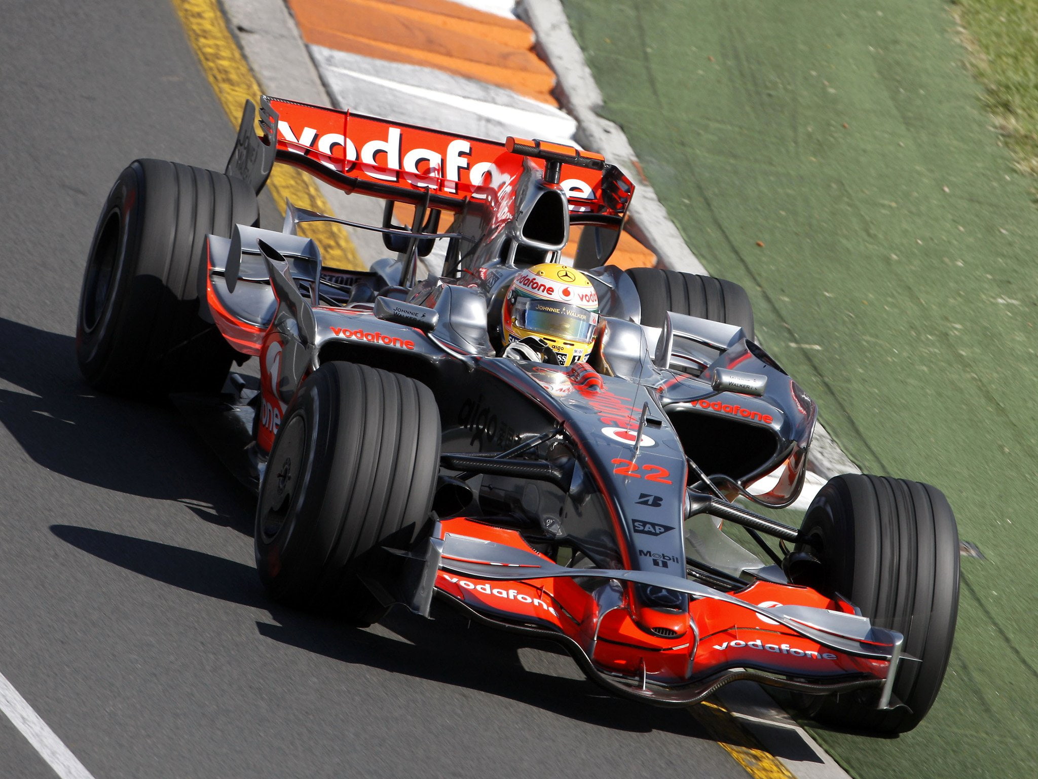 1080P, race, racing, formula, mercedes, 2008, benz, mclaren, f 1, mp4 23, HD Wallpaper