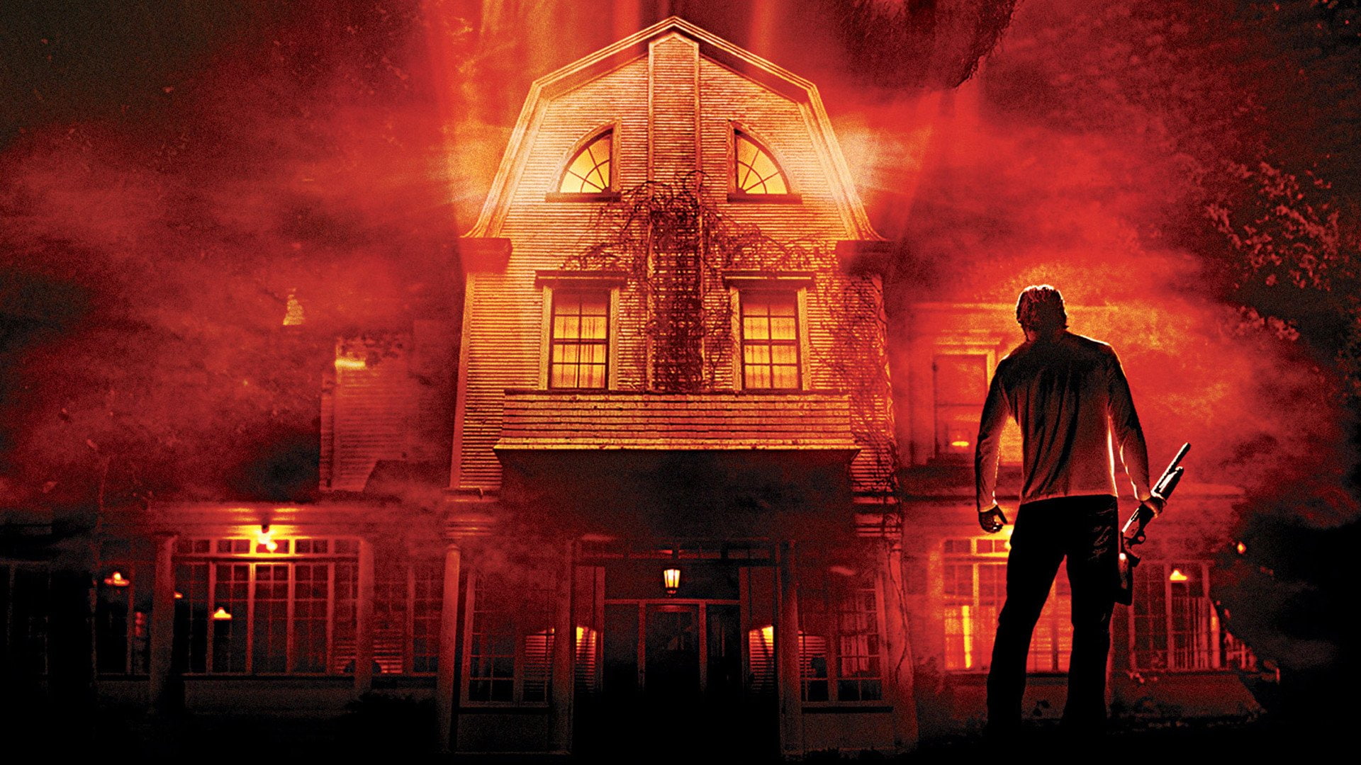 red, protection, religion, Amityville, men, adult, 1080P, Movie, night, architecture, belief, built structure, The Amityville Horror (2005), communication, HD Wallpaper