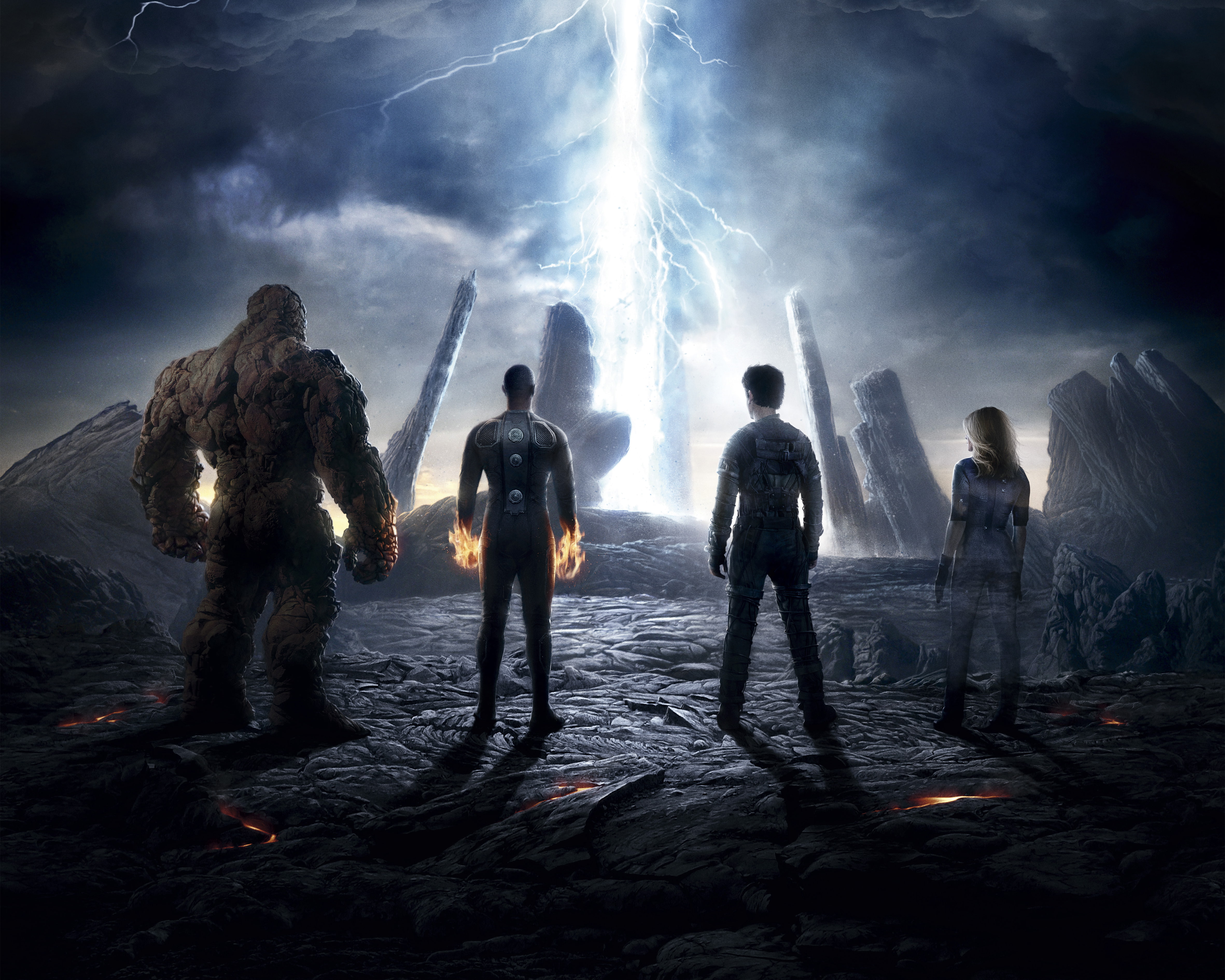 Four, Firem Rubber, Heroes, 2015, Jamie Bell, Ben Grimm The, Fant4stic, Lightning, MARVEL, Stone, Human, Boys, Rocks, Sue Storm, Fantastic, Super, Movie, HD Wallpaper