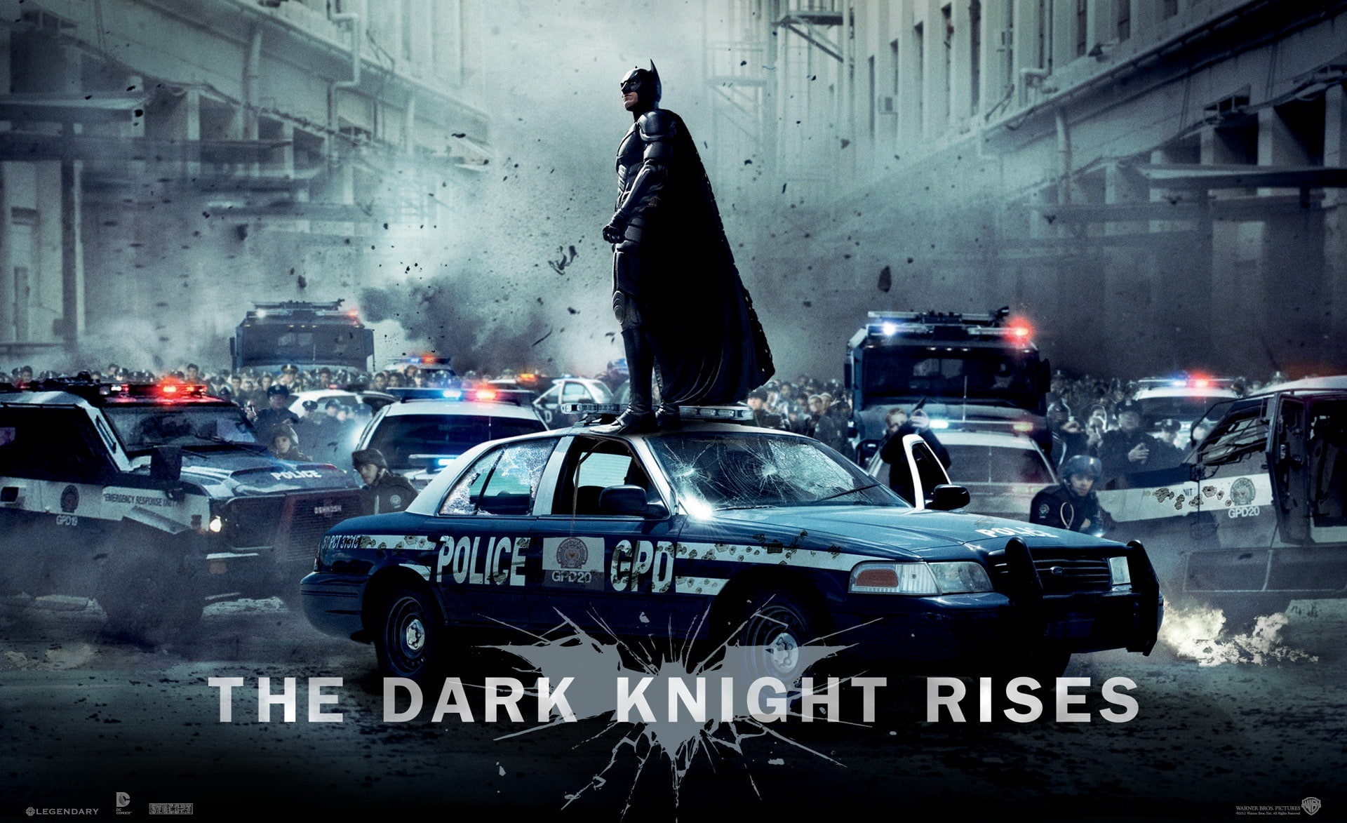traffic, Movies, city, law, people, illuminated, indoors, motor vehicle, Batman, car, 1080P, standing, the dark knight, movie, 2012, land vehicle, christian bale, HD Wallpaper