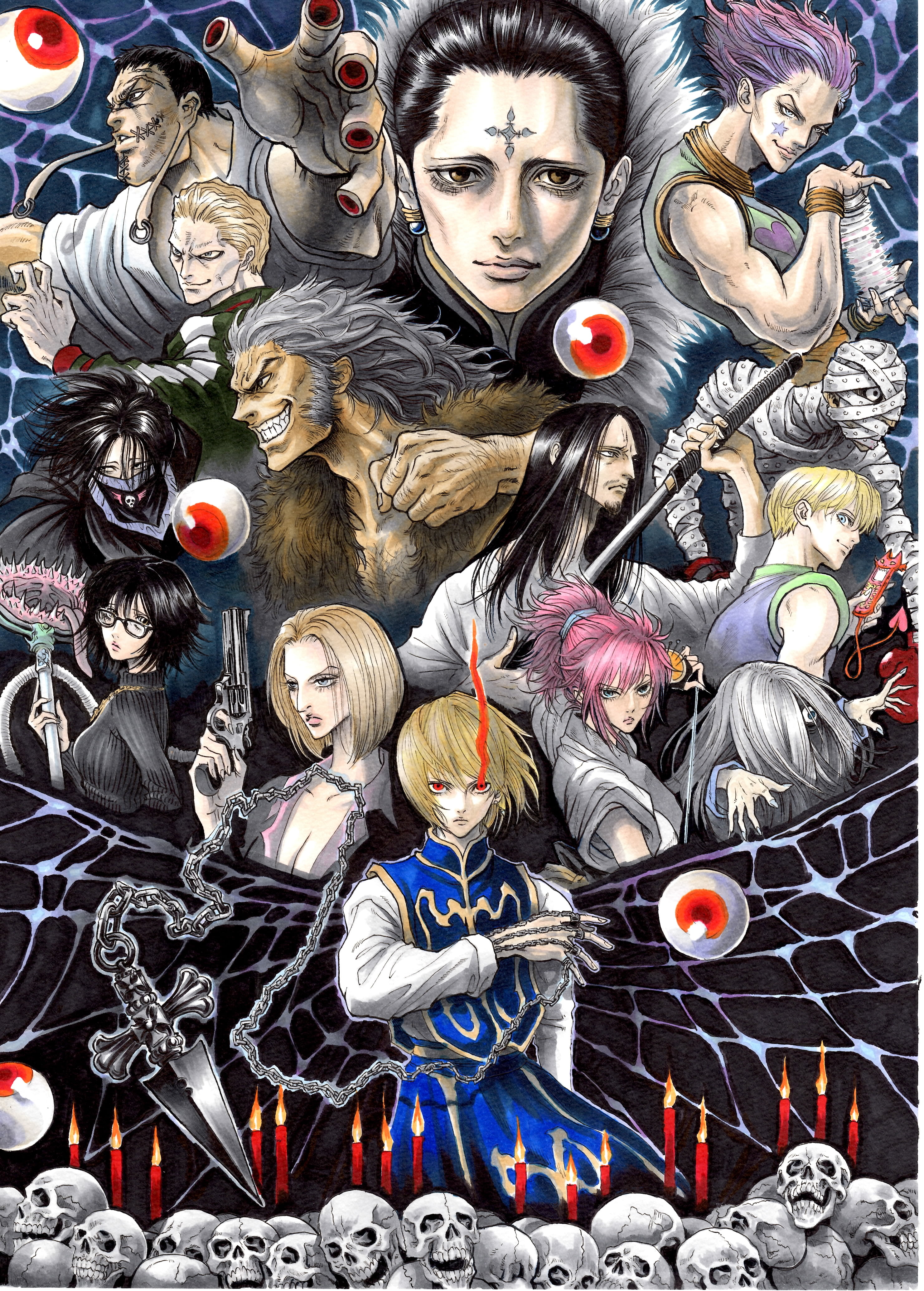 Kurapika, anime, Hunter x Hunter, anime boys, 4K, Killua Zoldyck, Phone HD Wallpaper