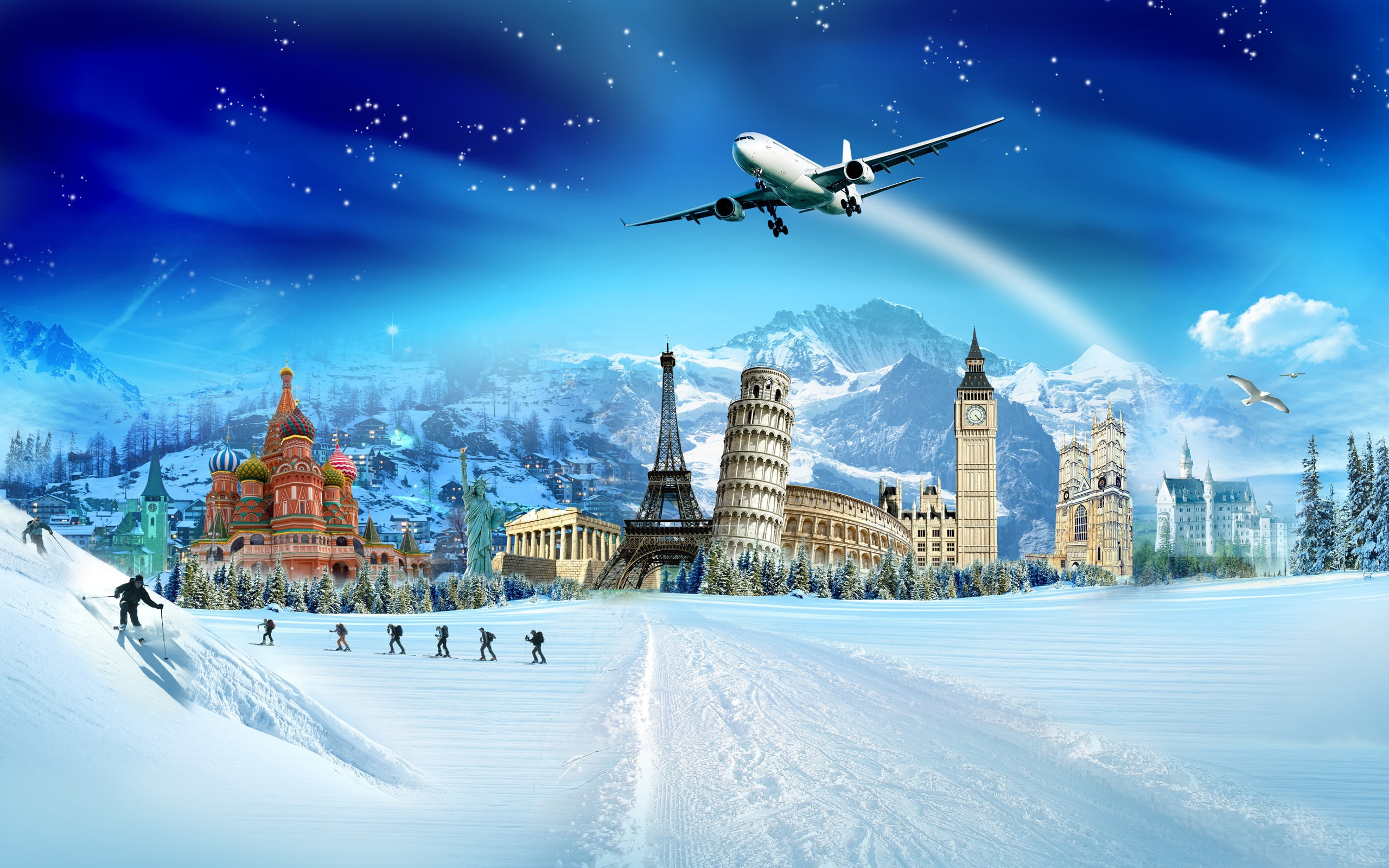 Attractions, Creative, World, Pictures, Snow, Winter, Design, 2K, HD Wallpaper