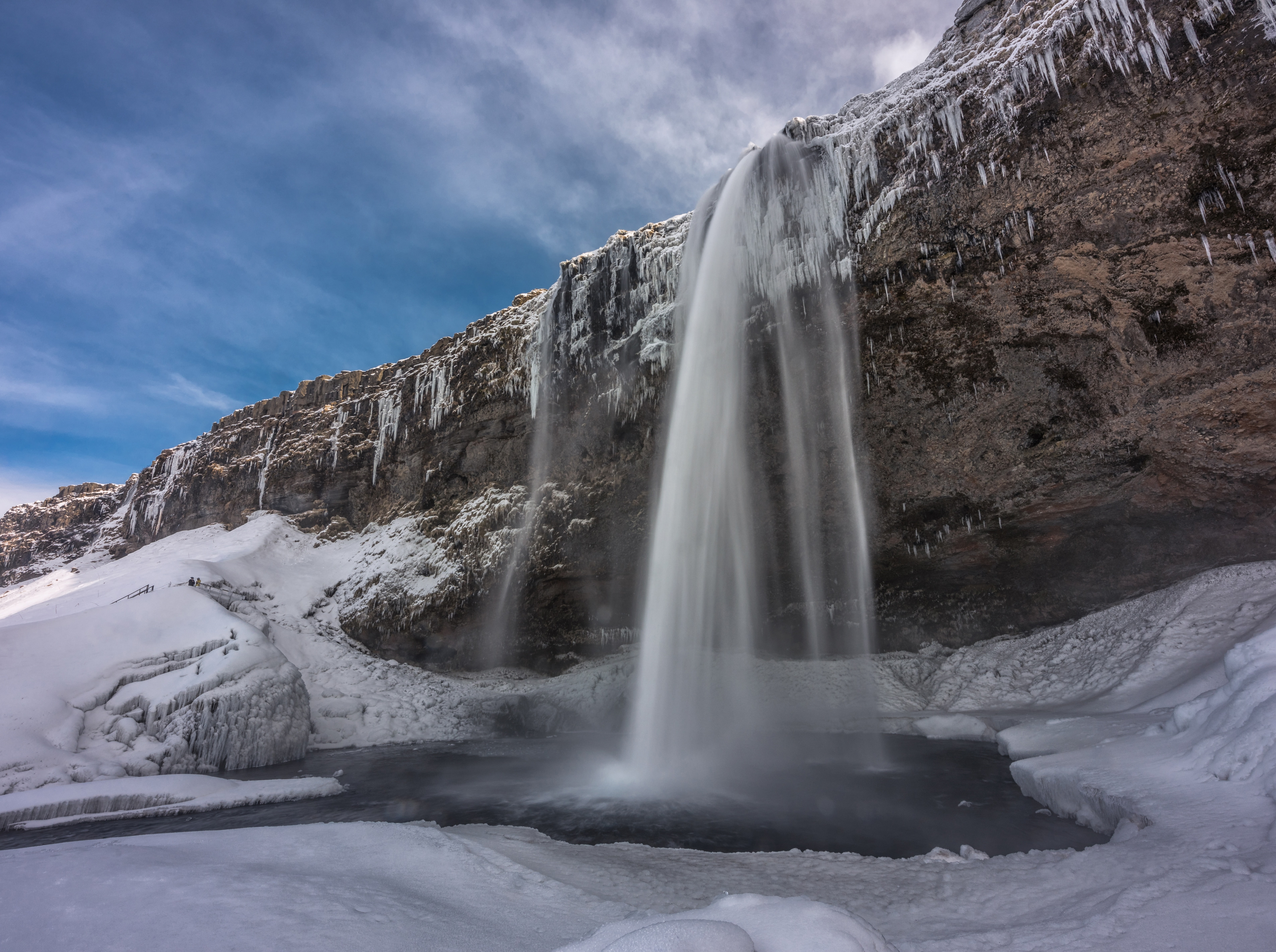 motion, non-urban scene, Scenery, Travel, environment, rock, winter, water, snow, selfoss, Vacation, cold temperature, flowing water, 200feetdrop, outdoors, HD Wallpaper